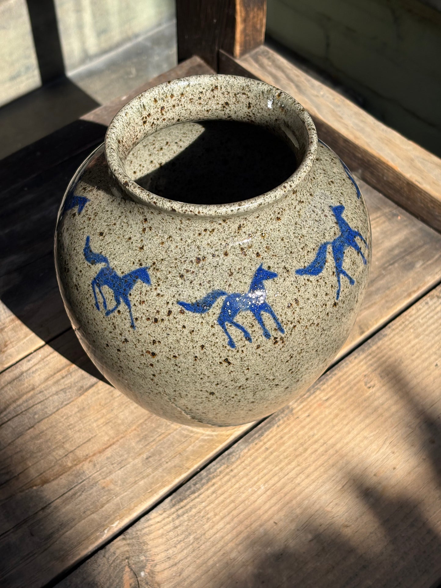 Running Horses vase