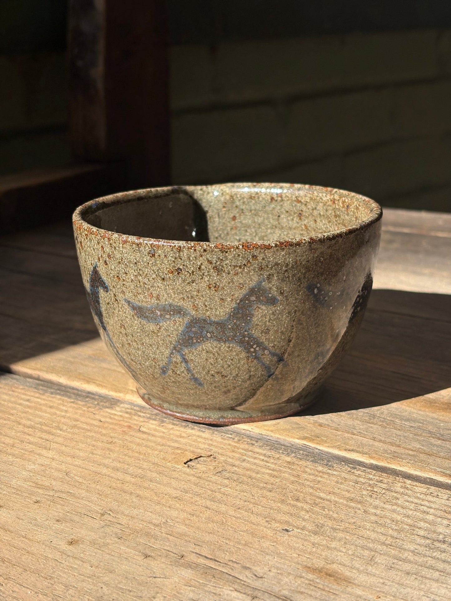 Running Horses matcha bowl