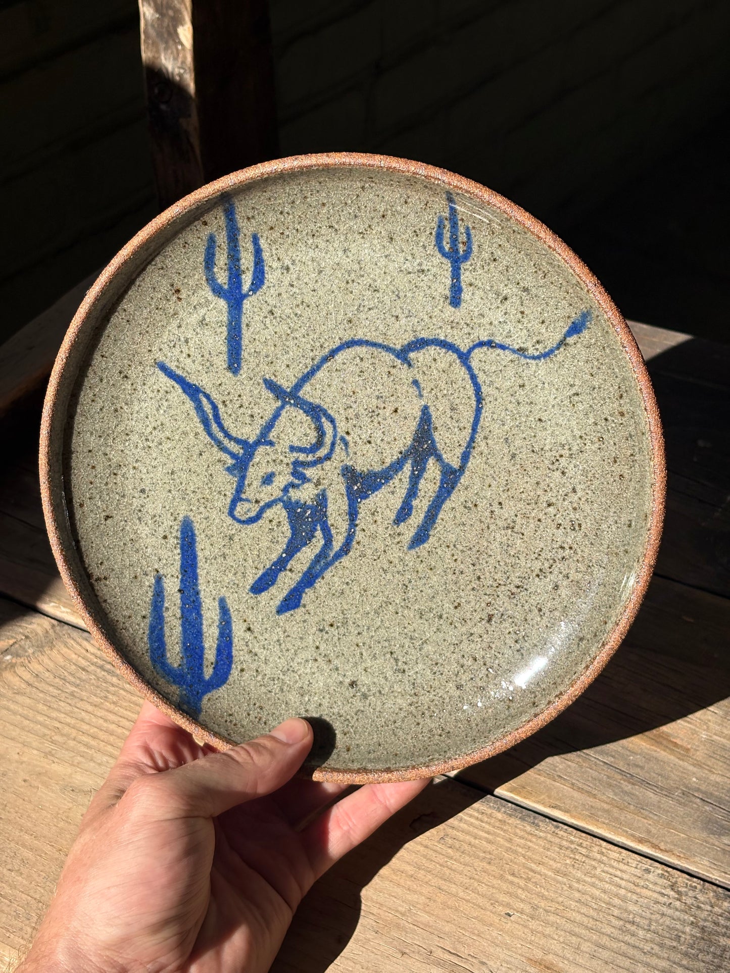 Bull and Cactus plate