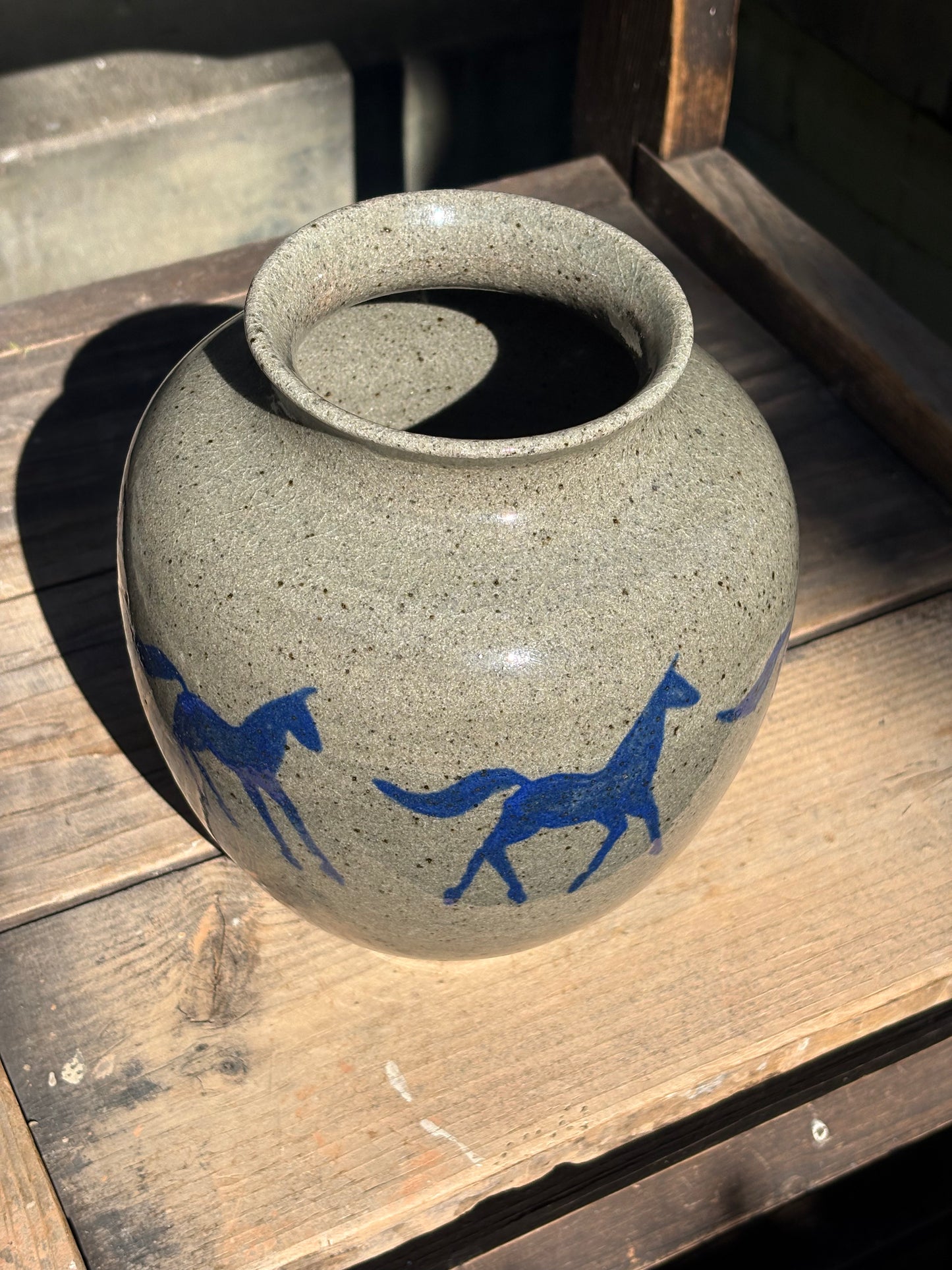 Running Horses vase
