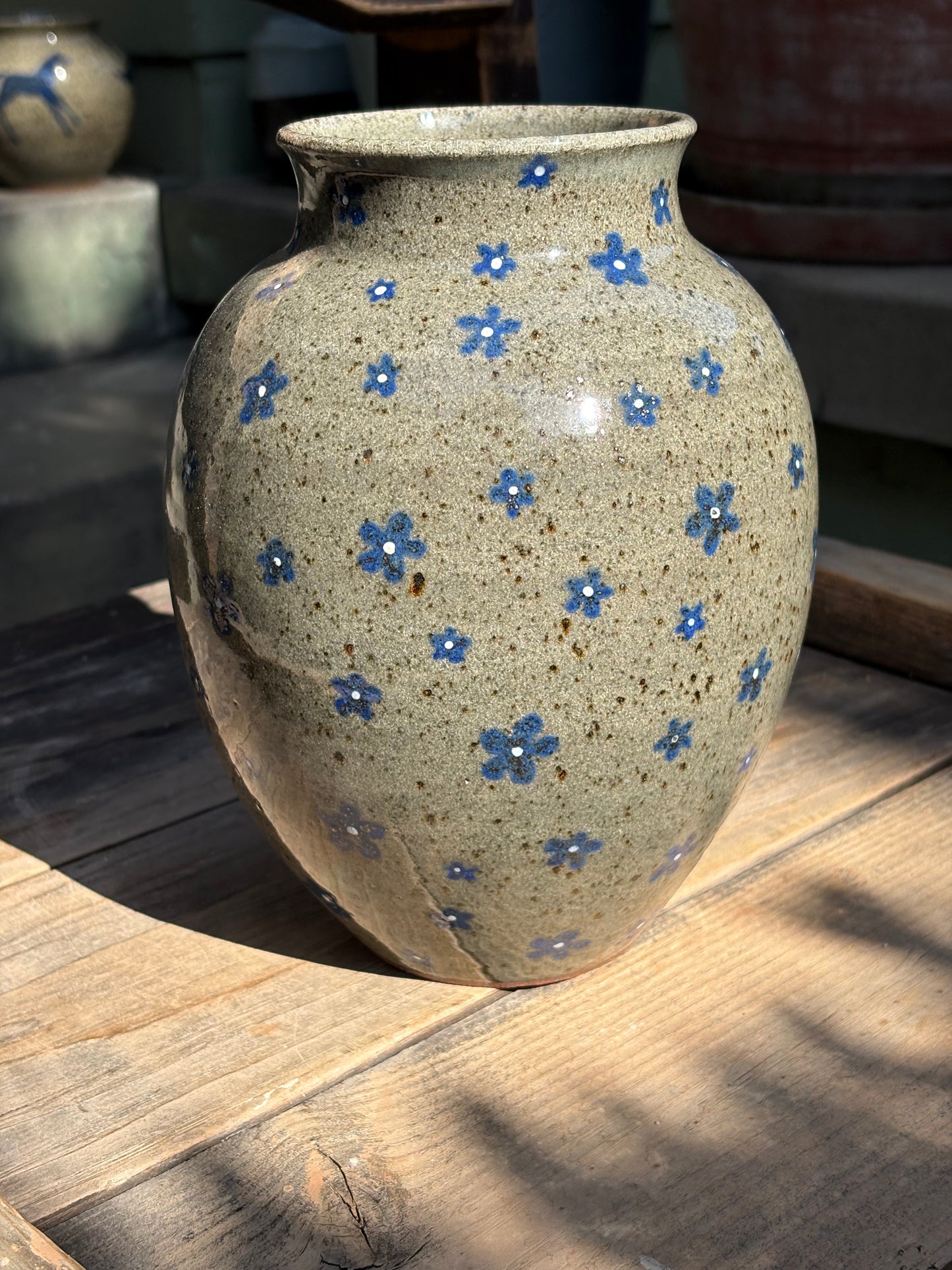 Blue Flowers vase