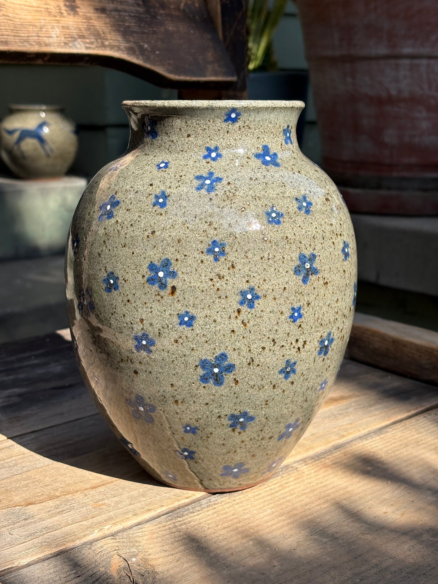 Blue Flowers vase