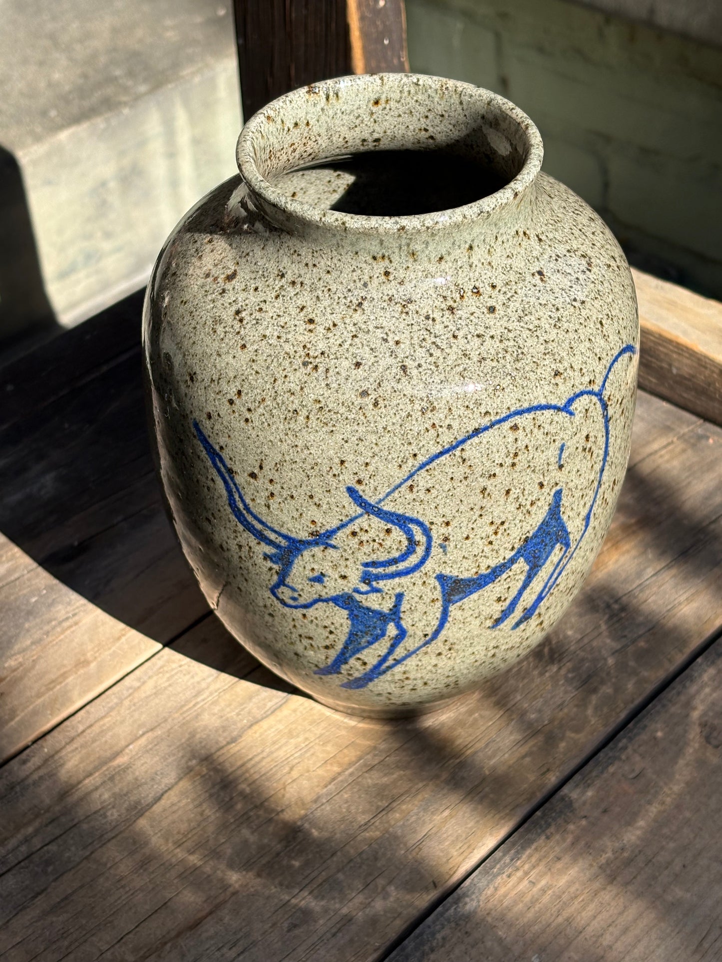 Bull vase