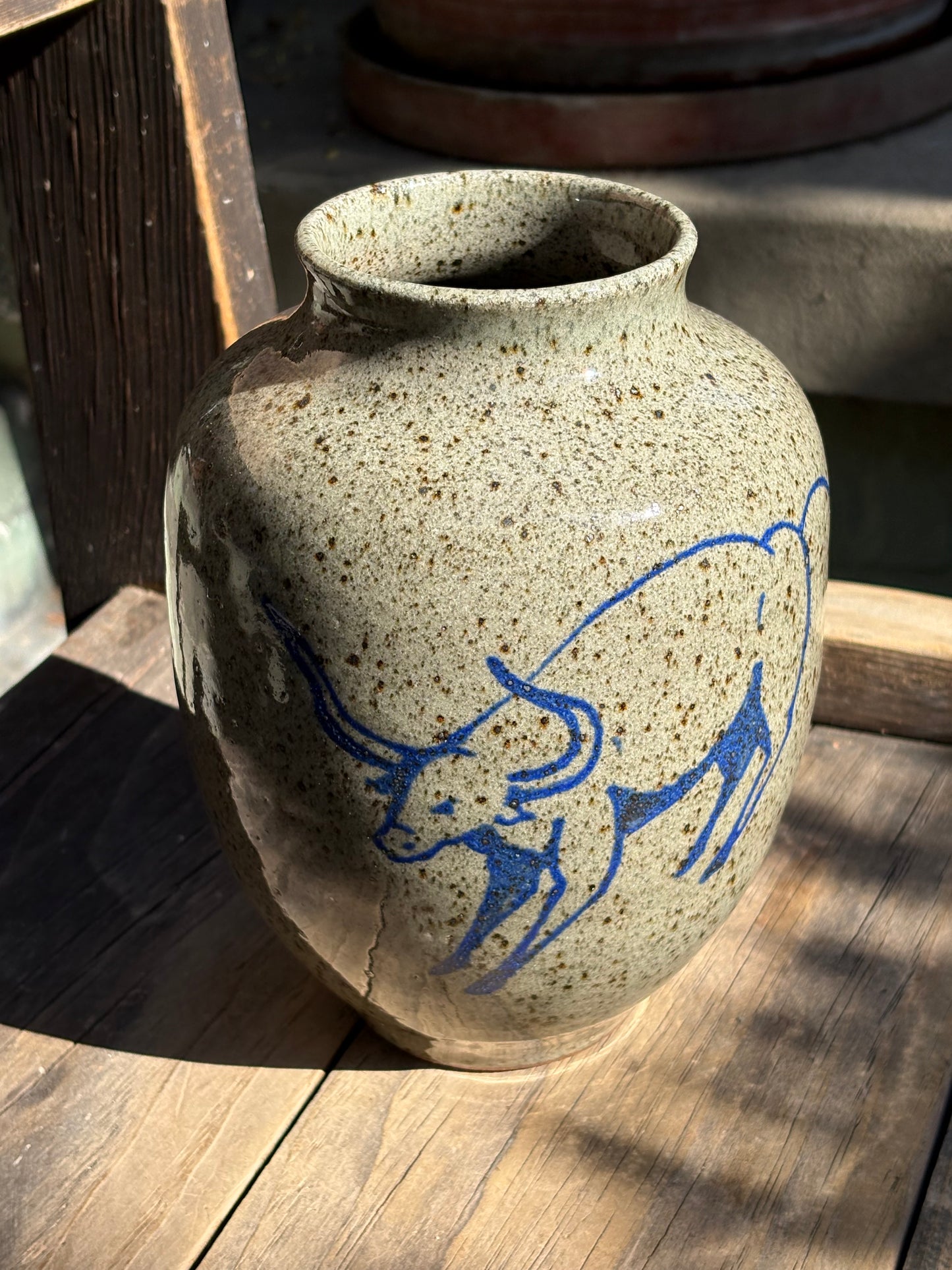 Bull vase