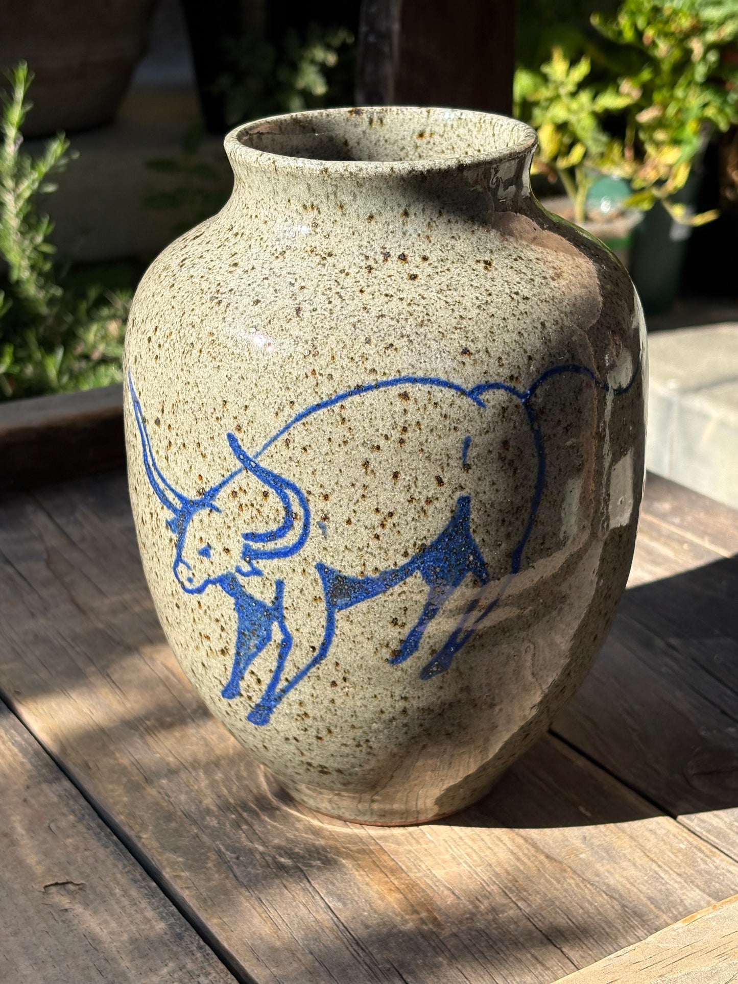 Bull vase