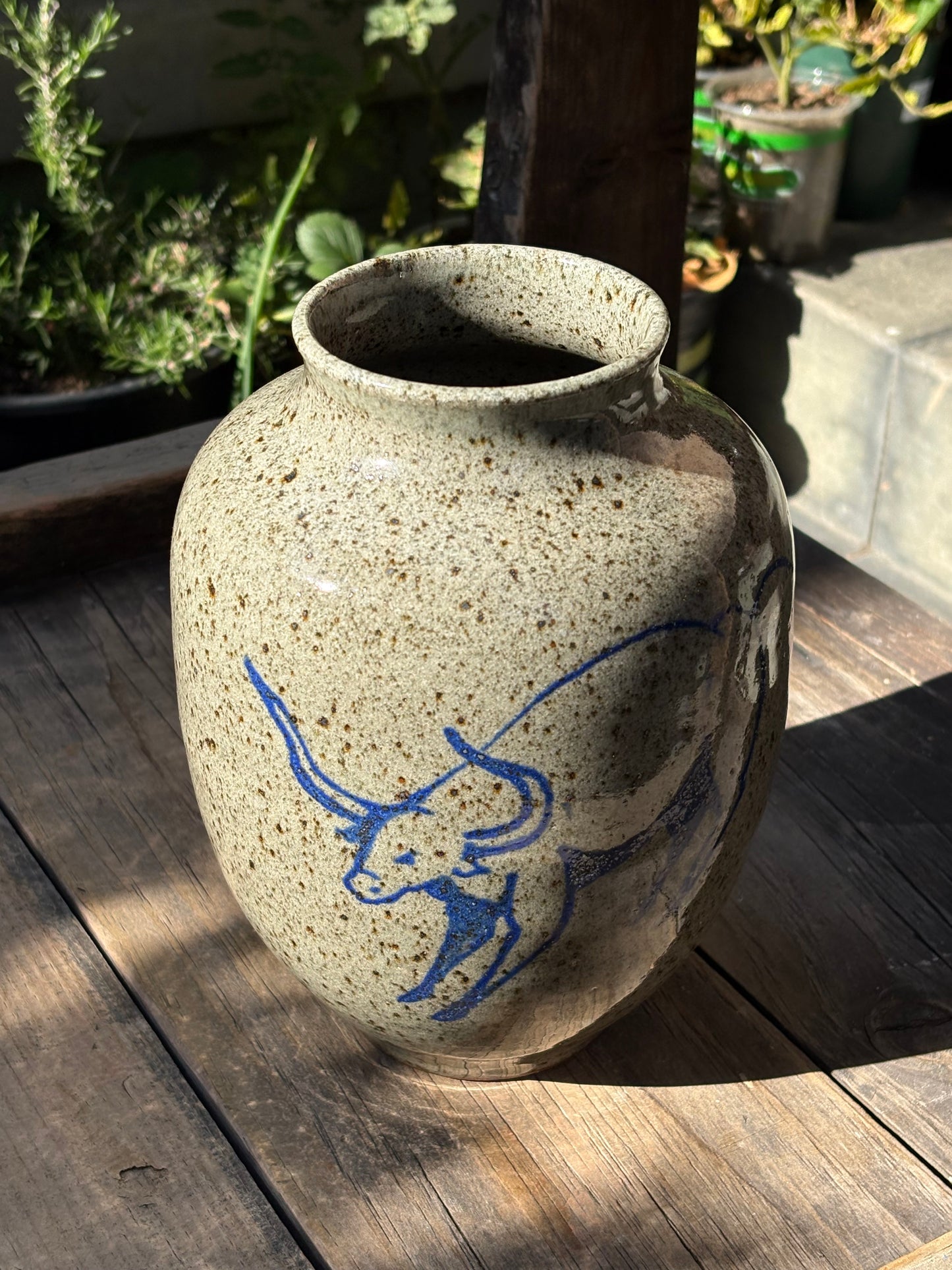 Bull vase