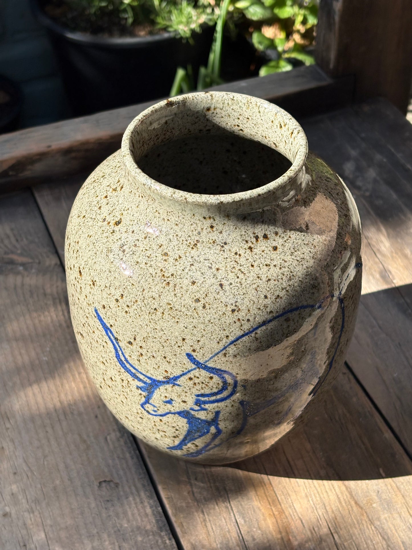 Bull vase