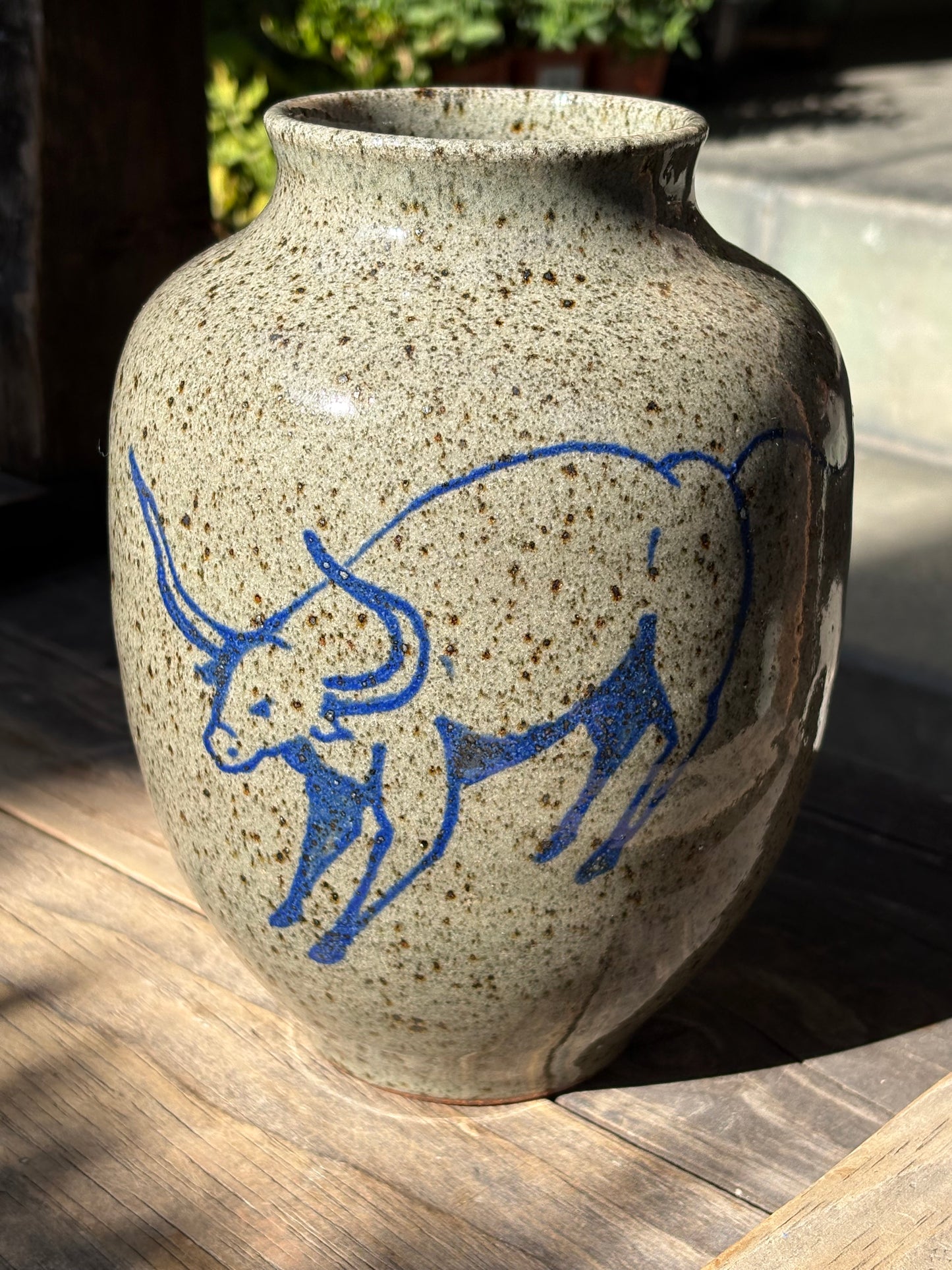 Bull vase