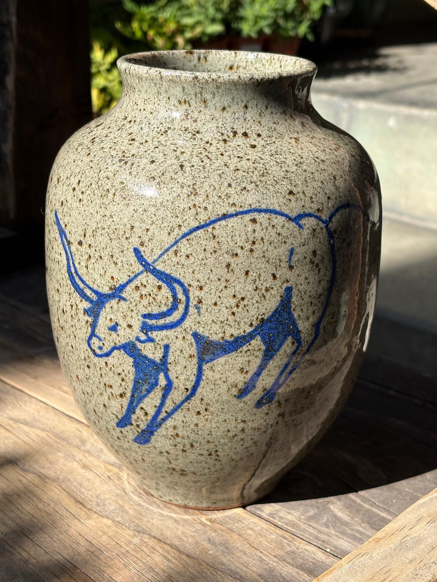 Bull vase