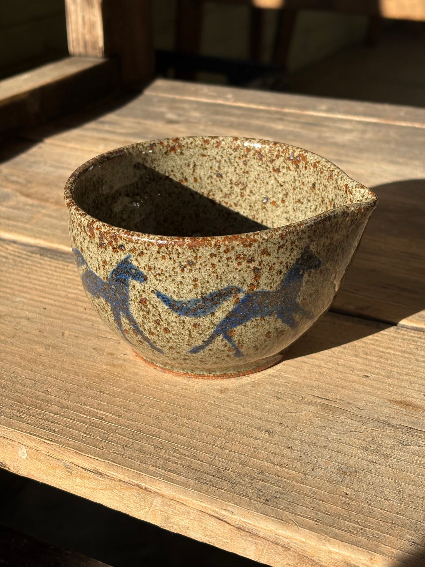 Running Horses matcha bowl