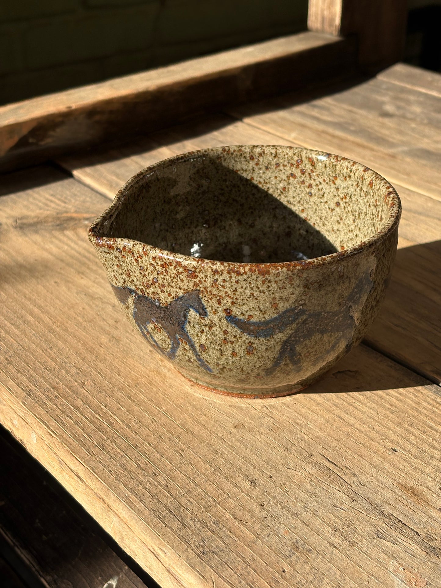Running Horses matcha bowl