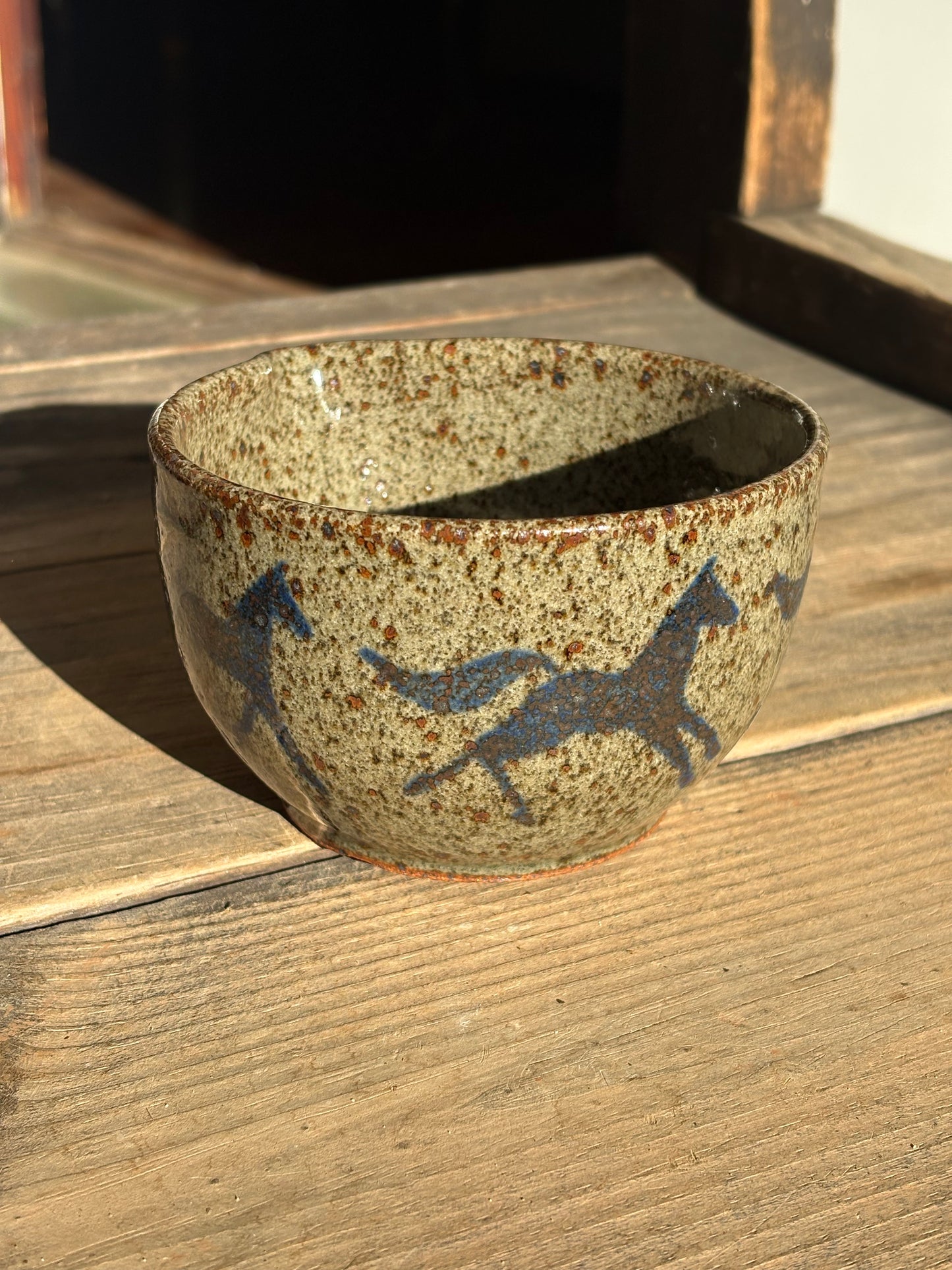 Running Horses matcha bowl