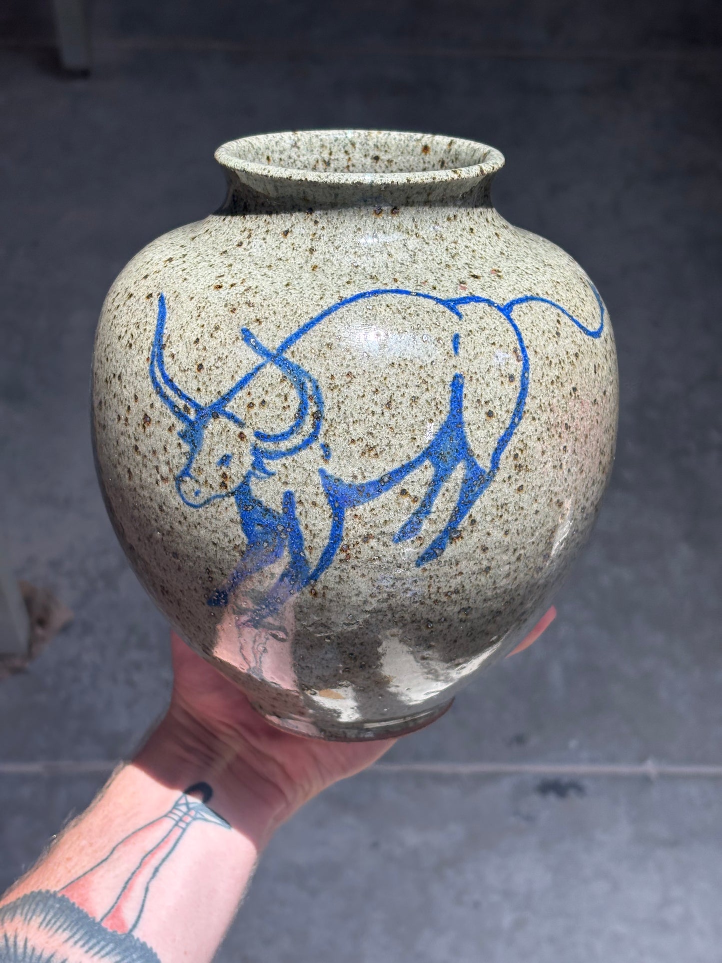 Bull vase