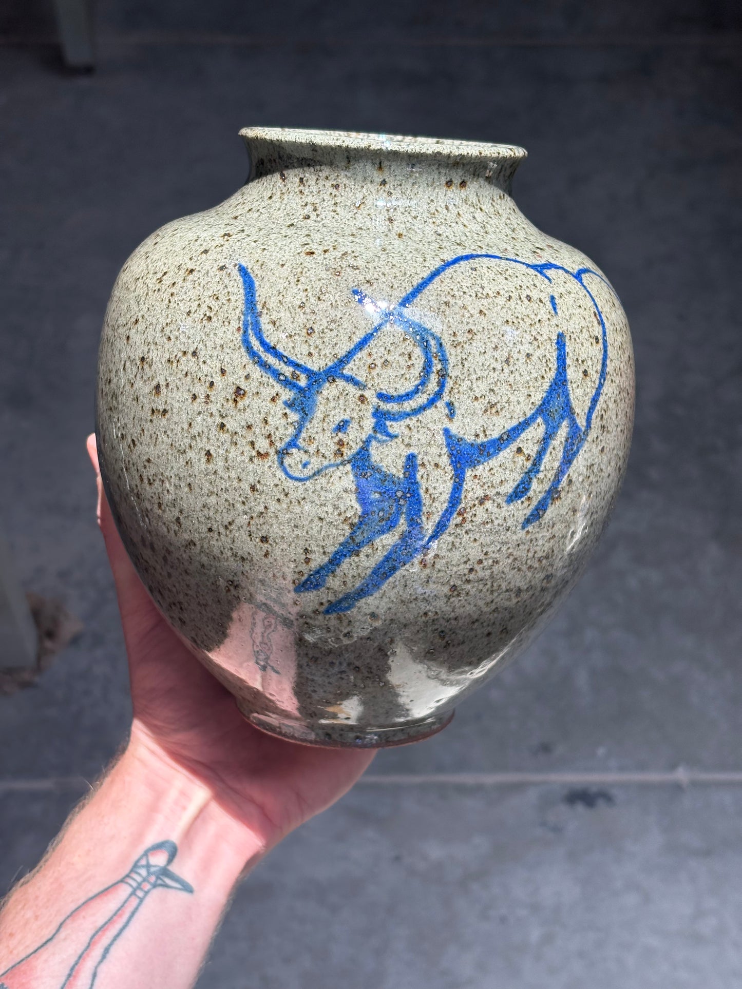 Bull vase