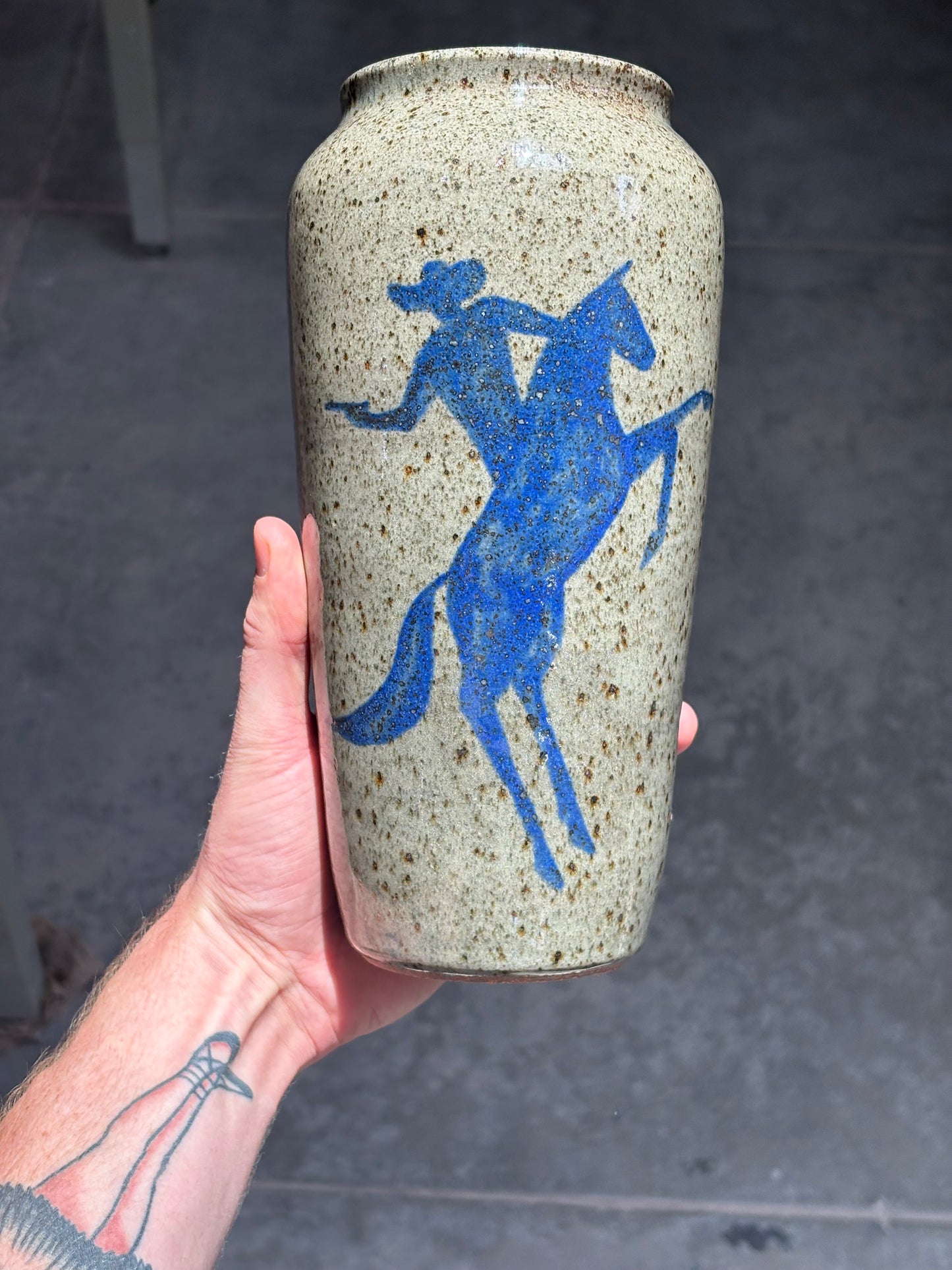 Cowboy Shootout vase