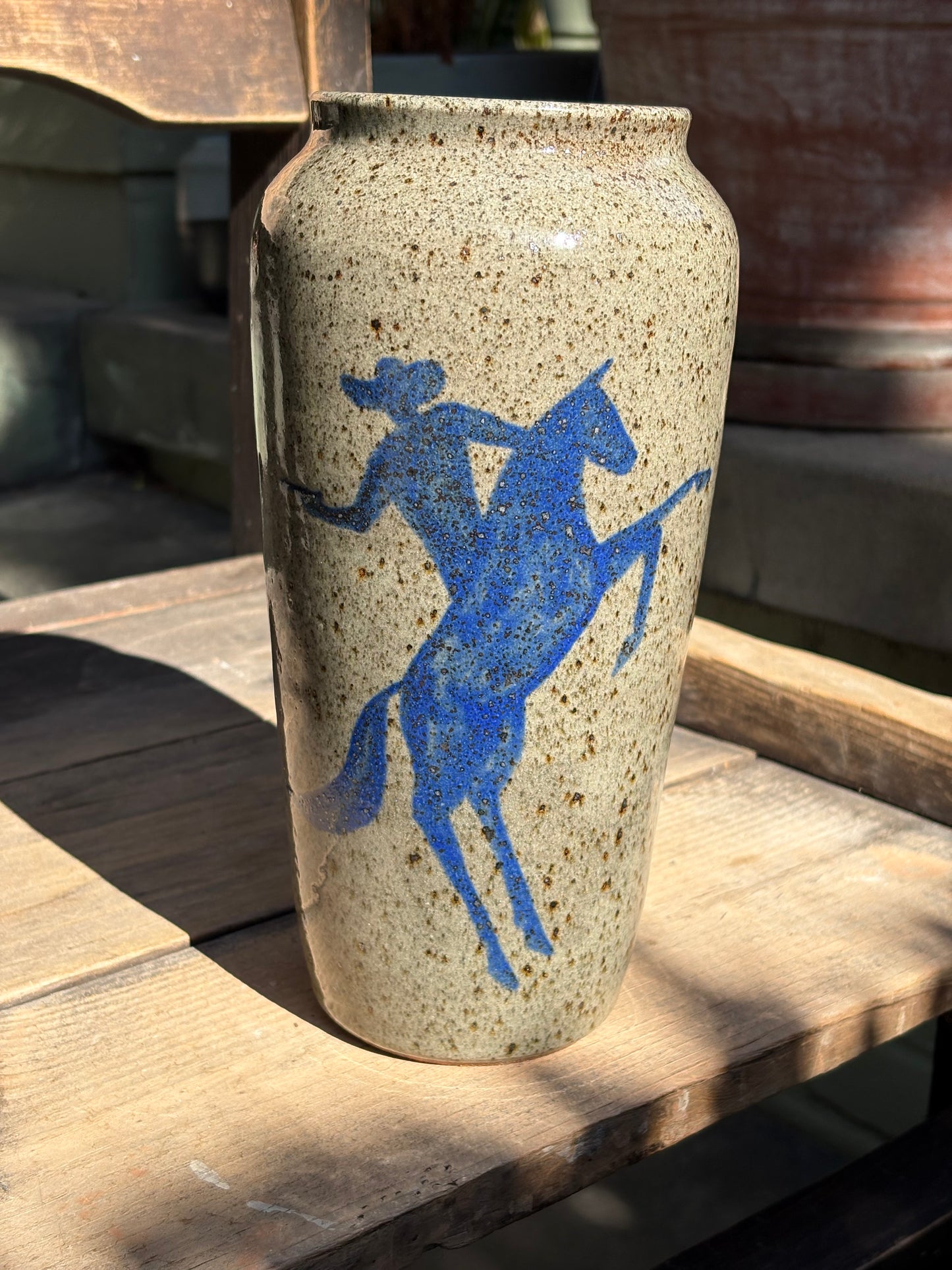 Cowboy Shootout vase
