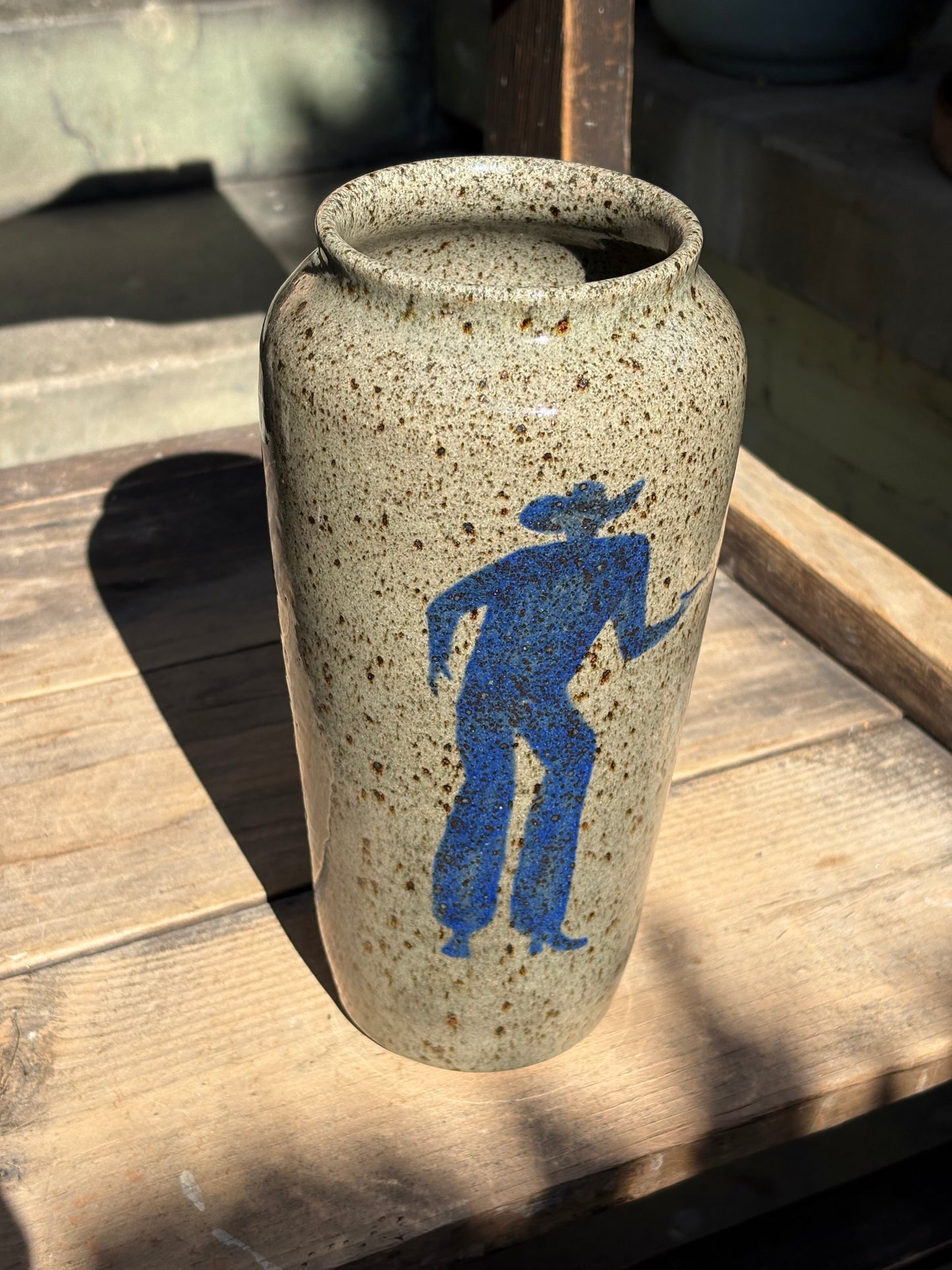 Cowboy Shootout vase