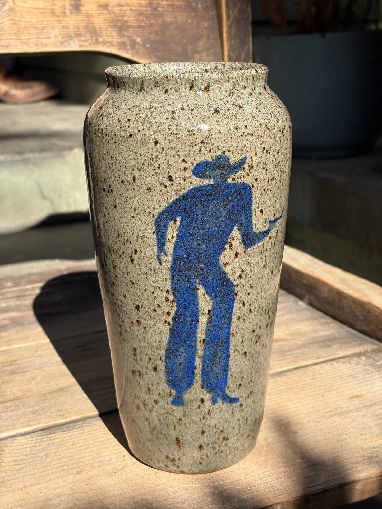Cowboy Shootout vase
