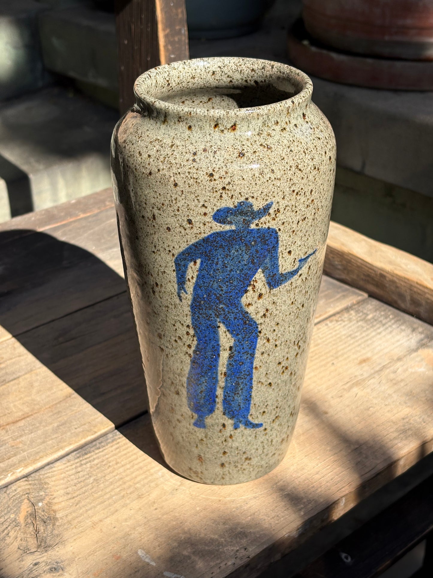 Cowboy Shootout vase