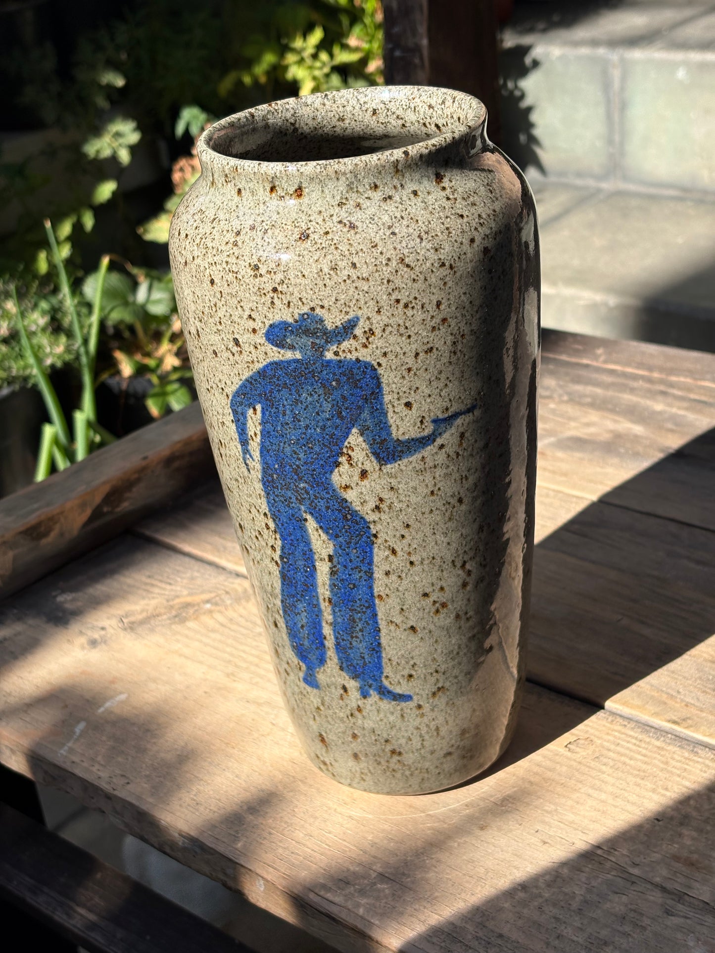 Cowboy Shootout vase