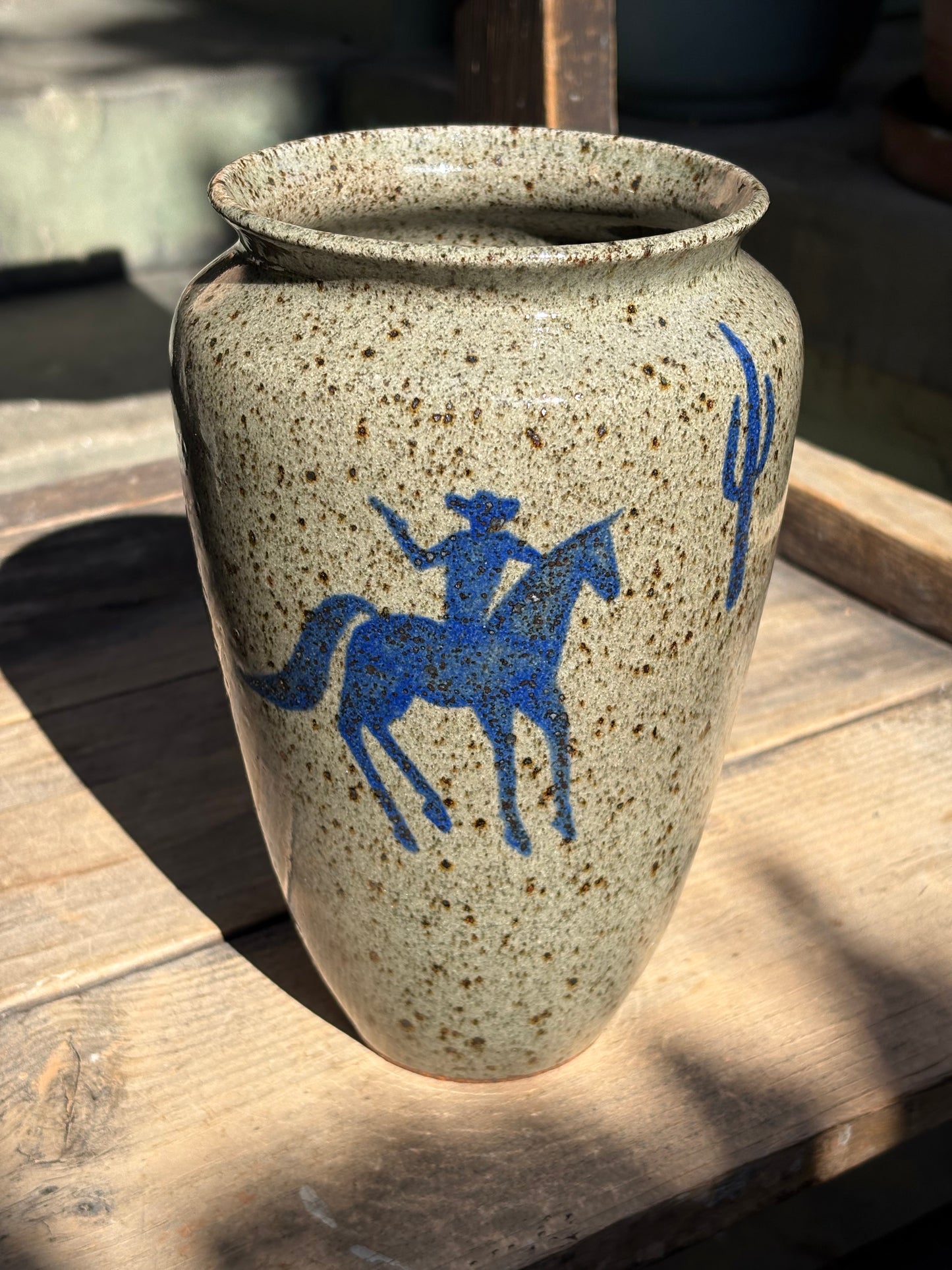 Cowboy and Snake vase