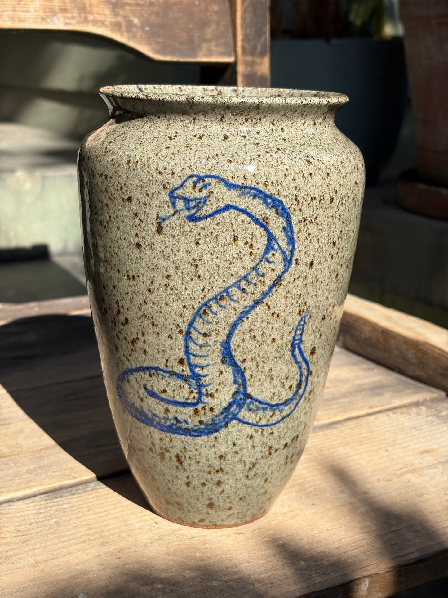 Cowboy and Snake vase