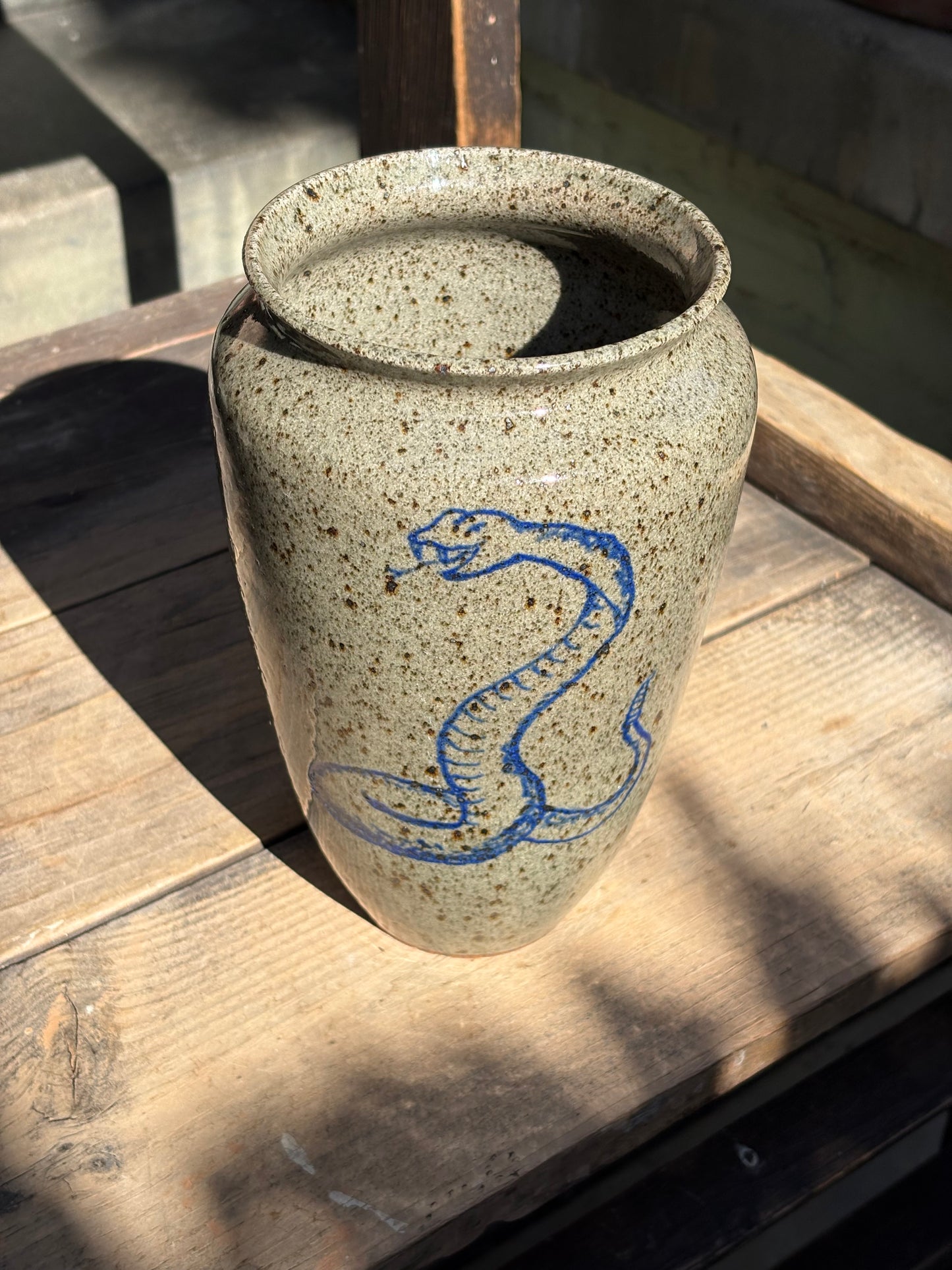 Cowboy and Snake vase
