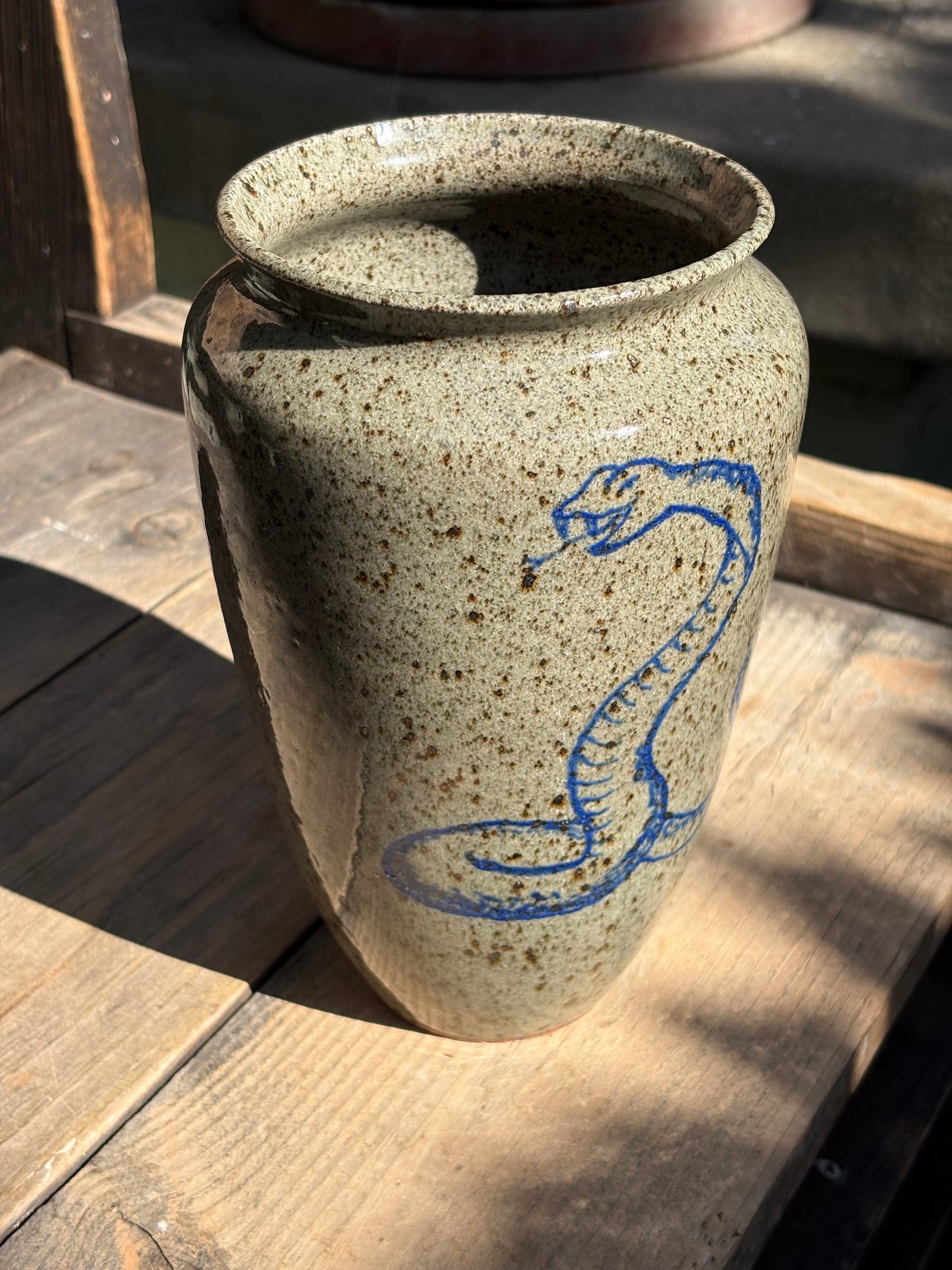 Cowboy and Snake vase
