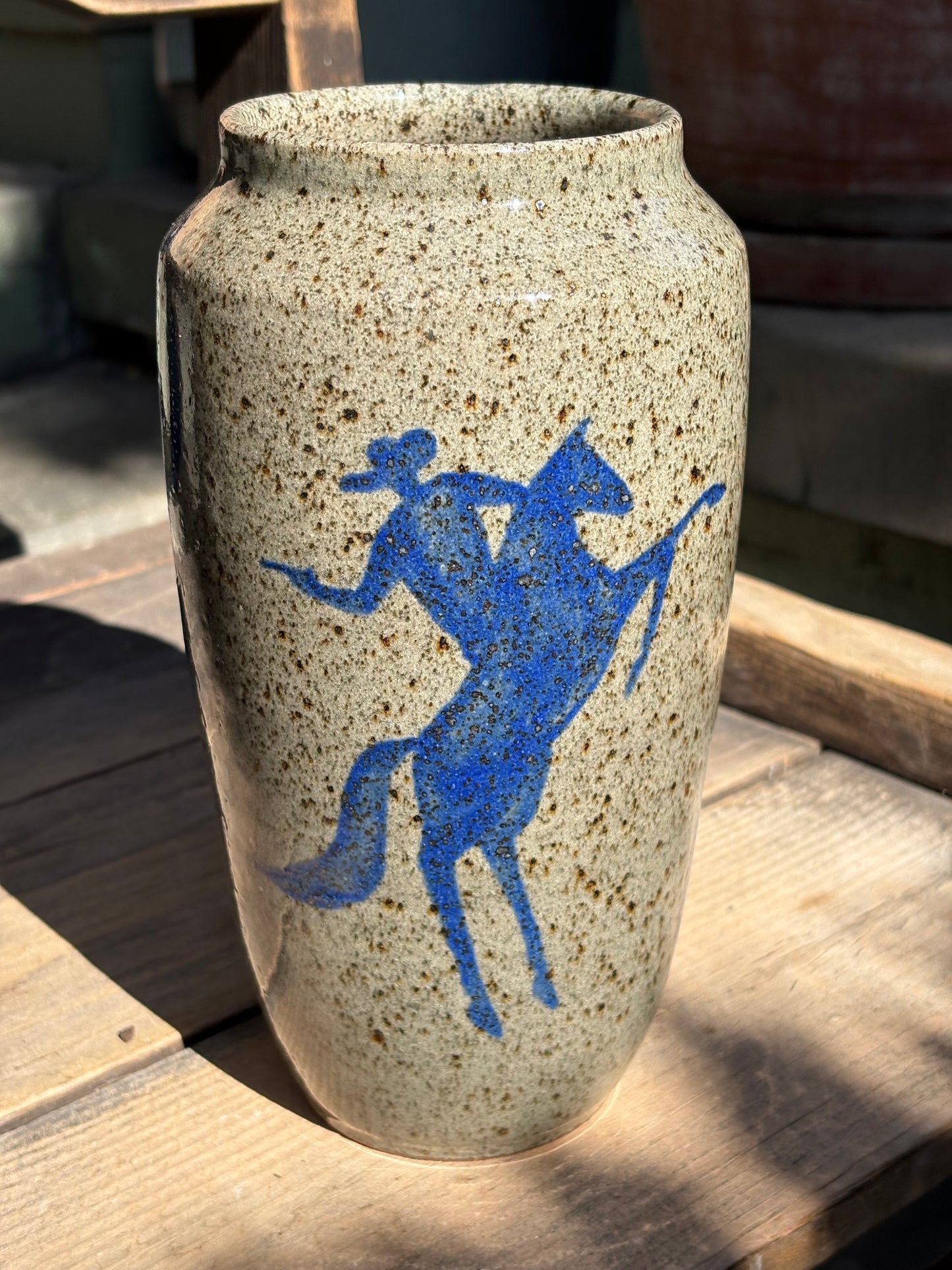 Cowboy Shootout vase