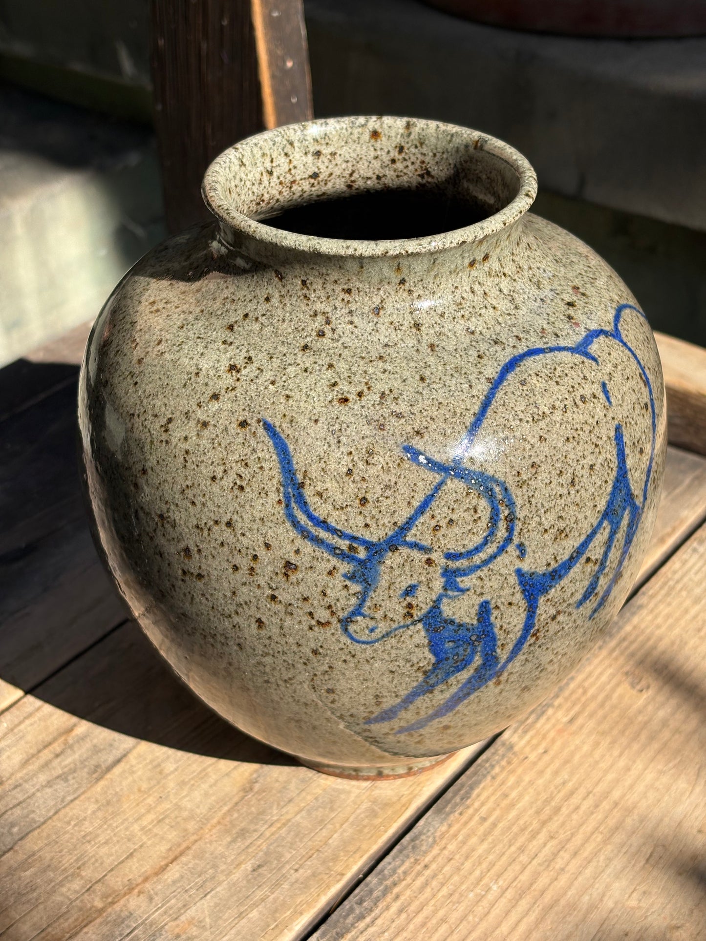 Bull vase