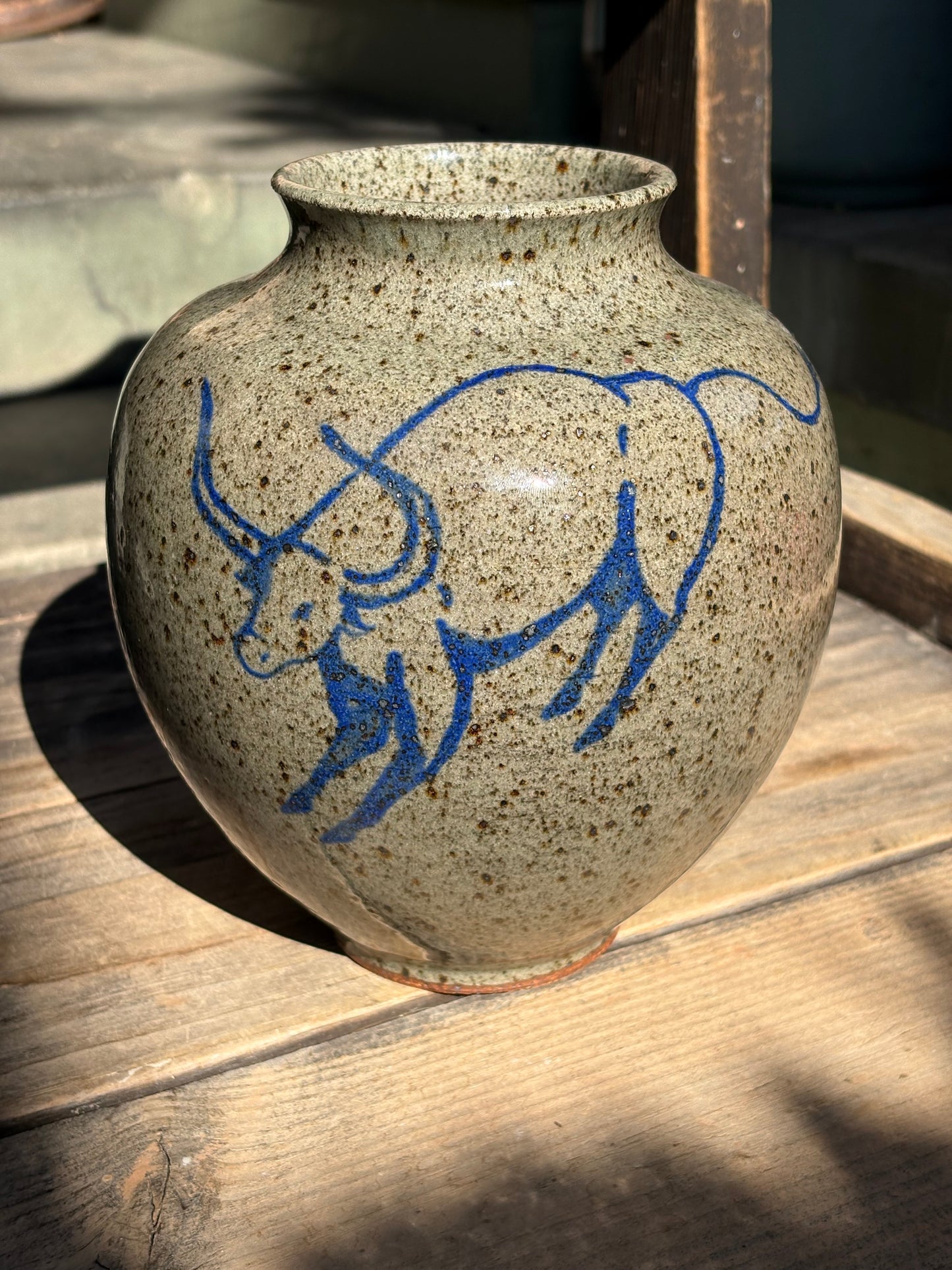Bull vase