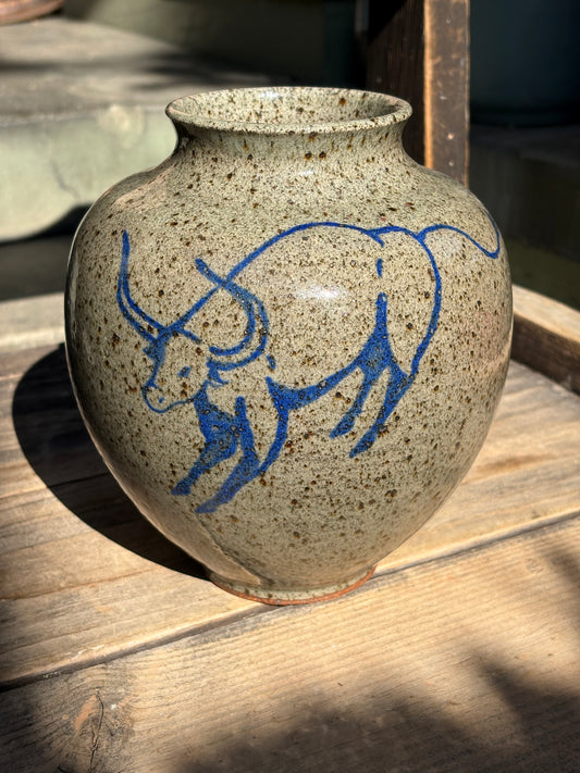Bull vase