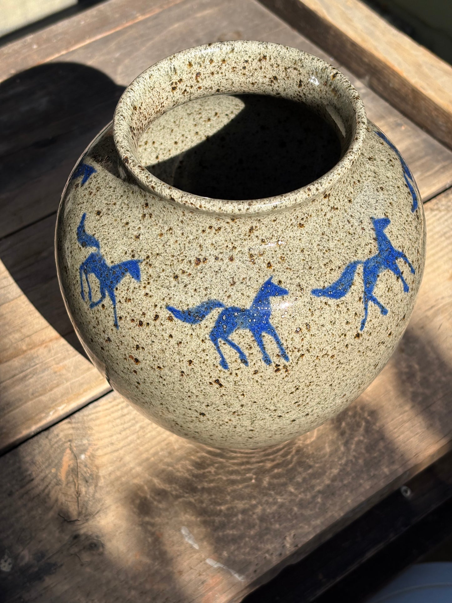 Running Horses vase
