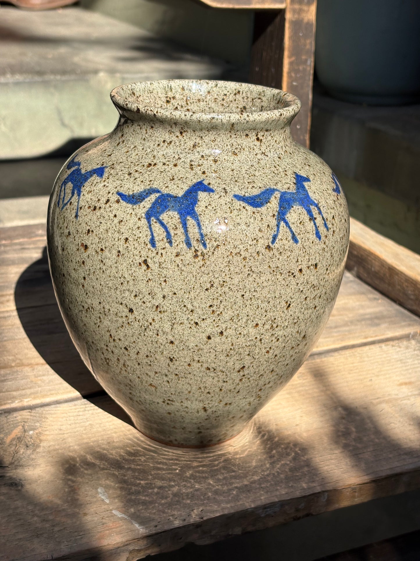 Running Horses vase