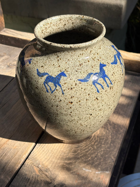 Running Horses vase