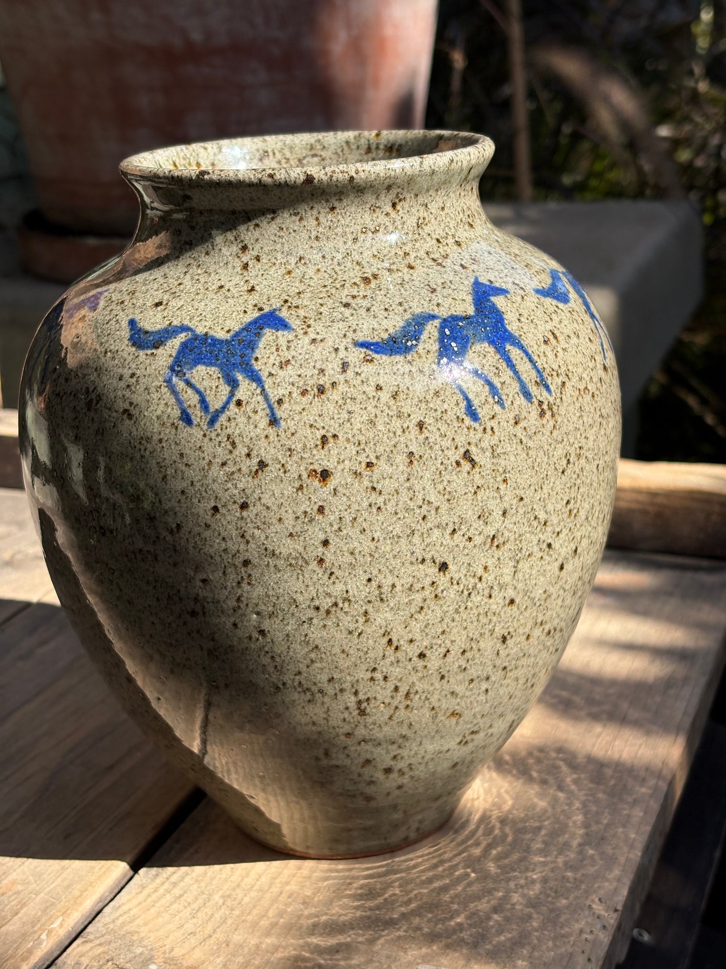 Running Horses vase