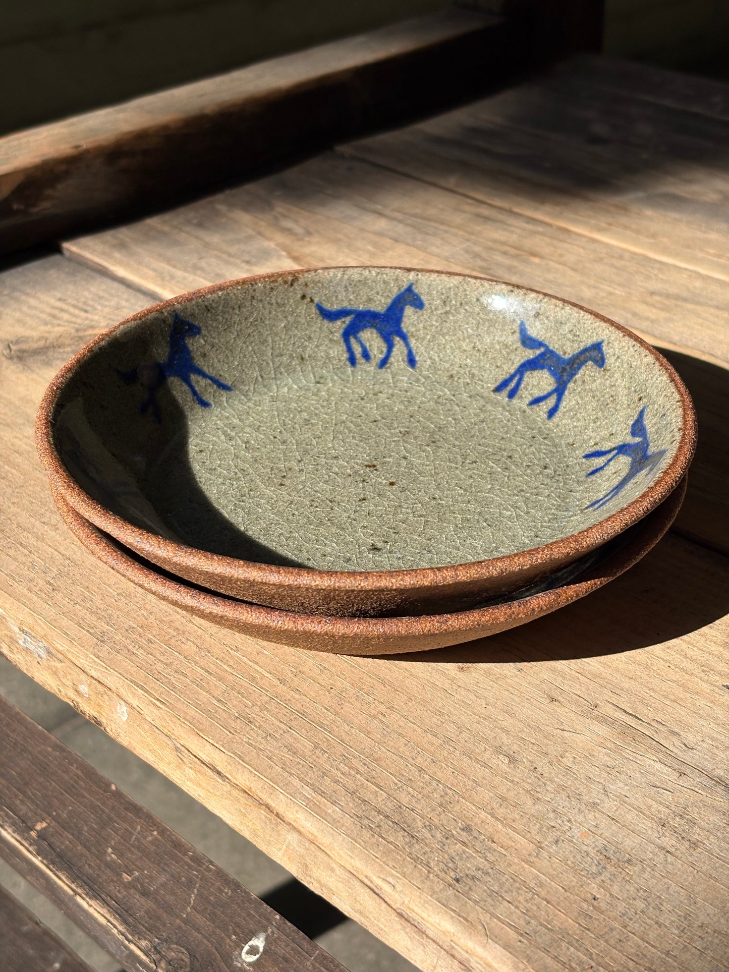 Running Horses plate set