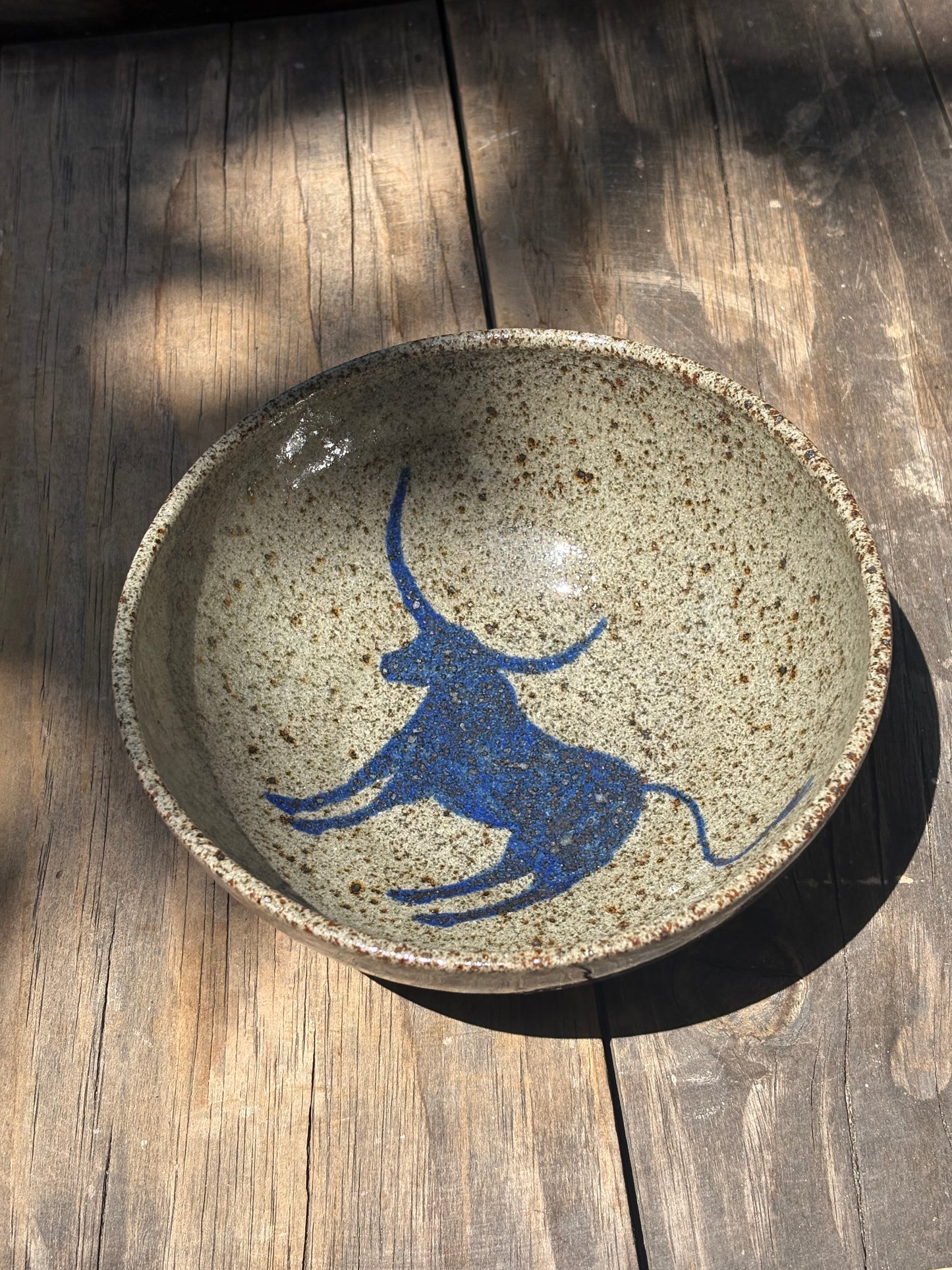 Bull with Barbed Wire bowl