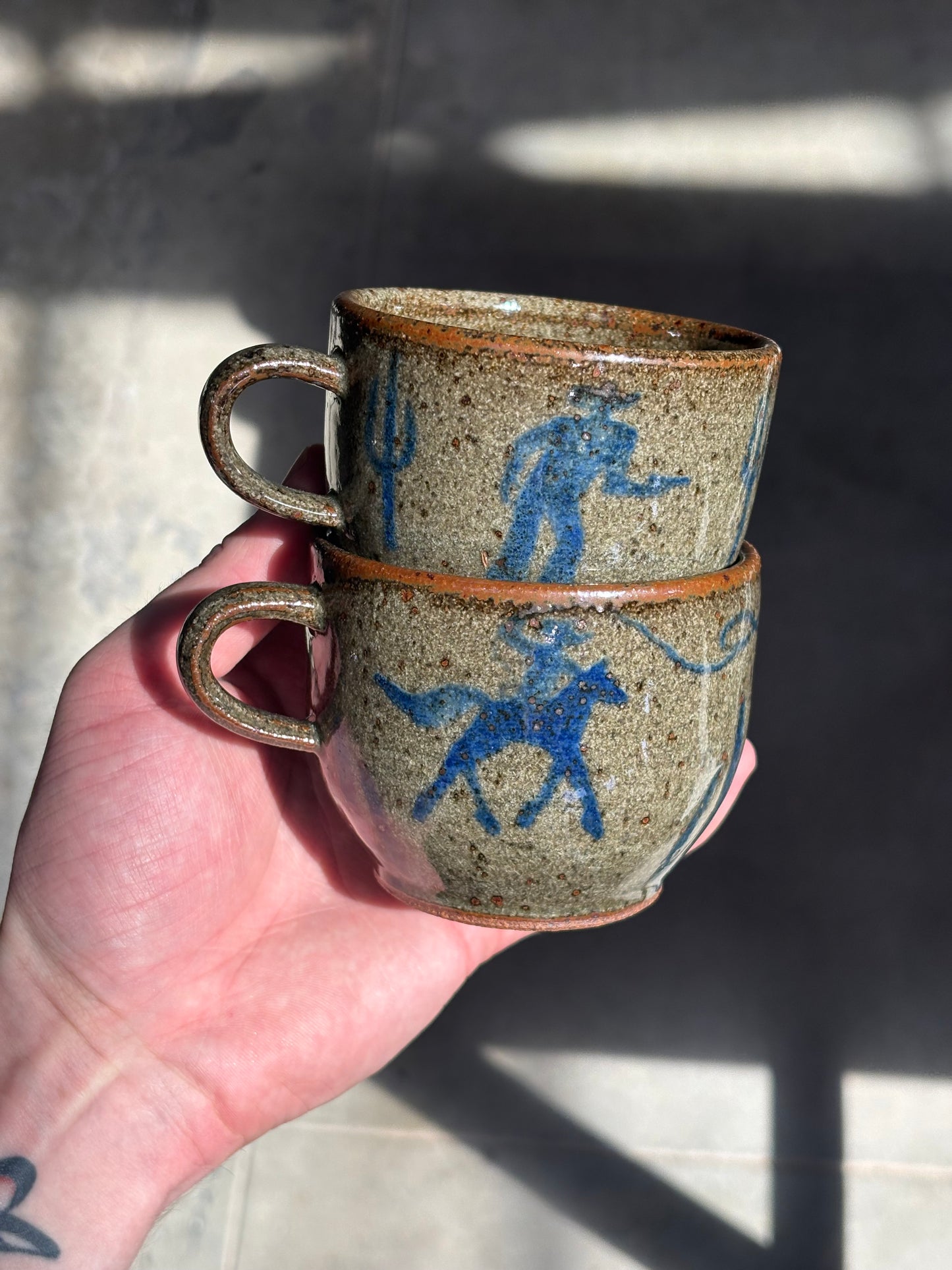 Cowboy Themed cortado set