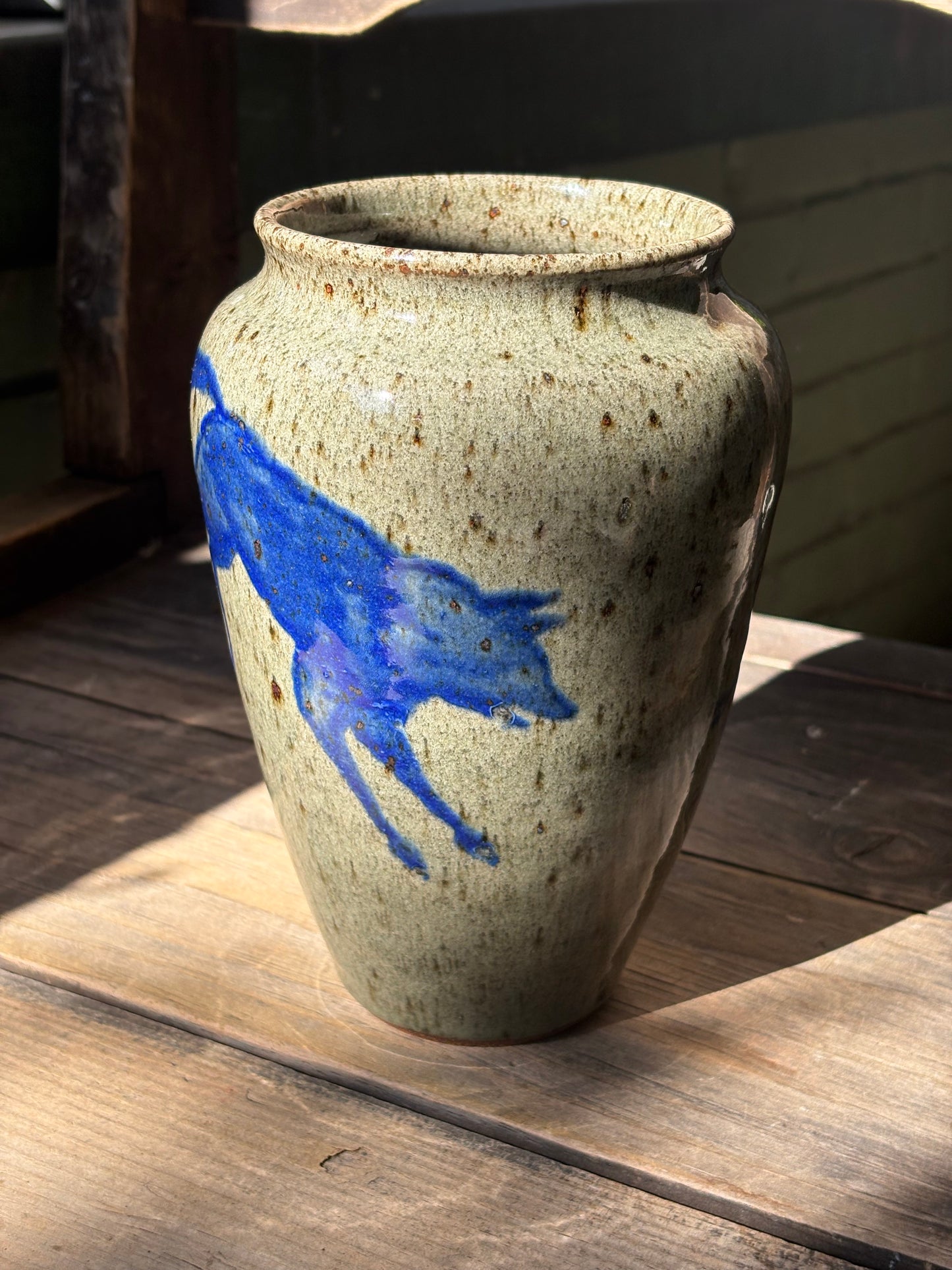 Wolf and Hare vase