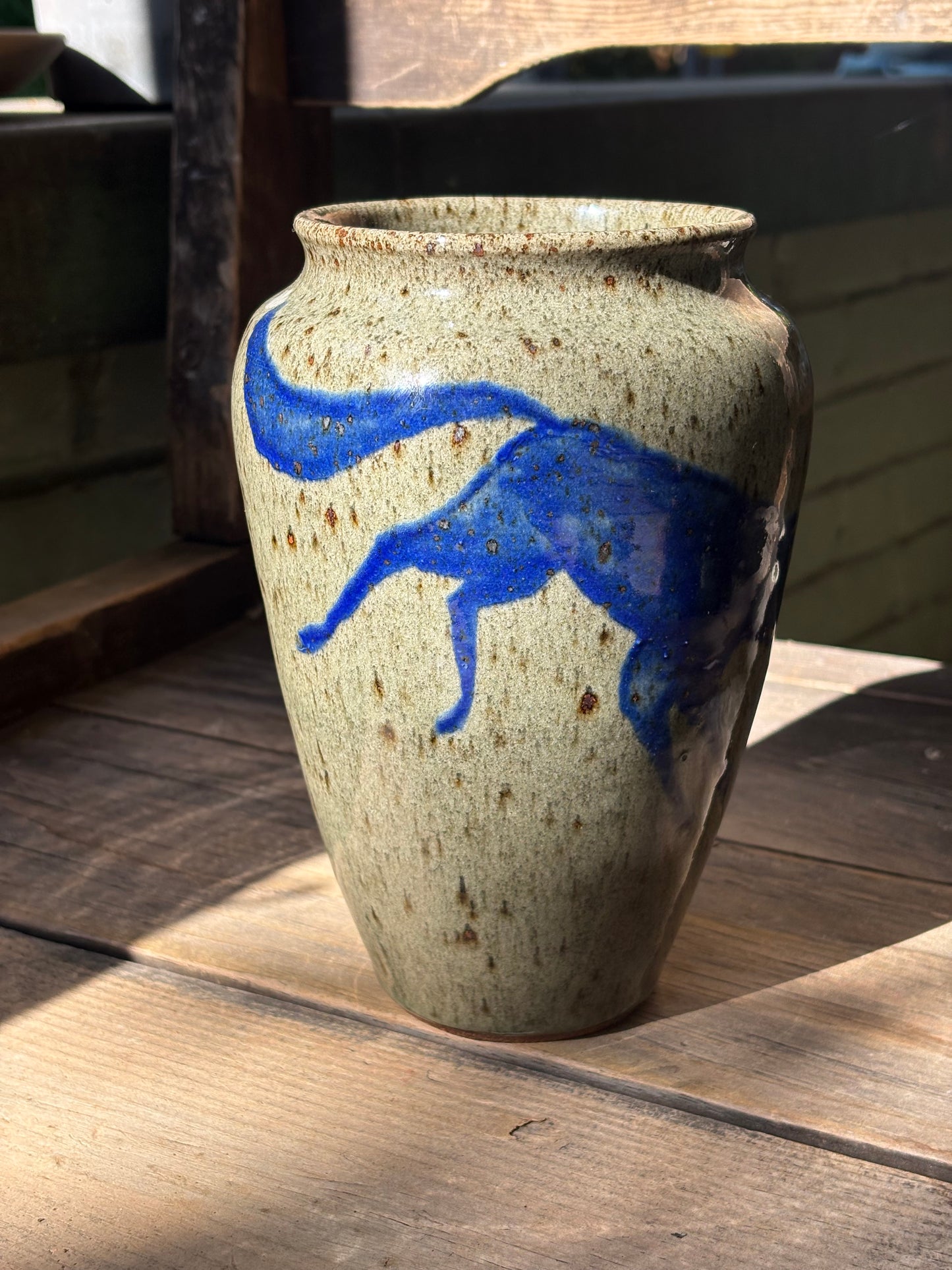 Wolf and Hare vase