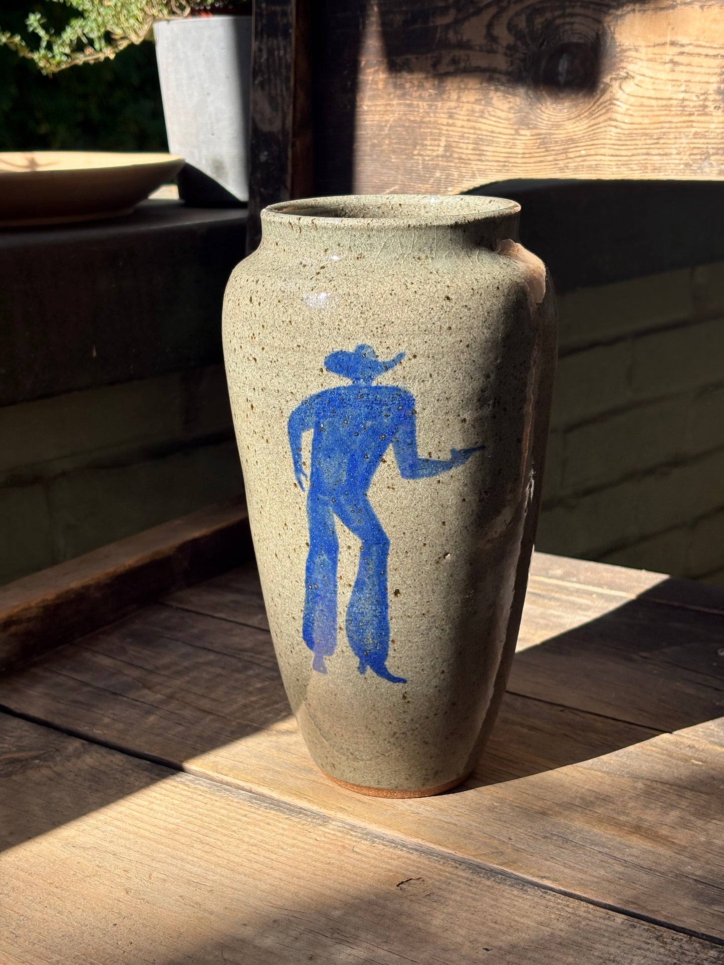 Cowboy Shootout vase