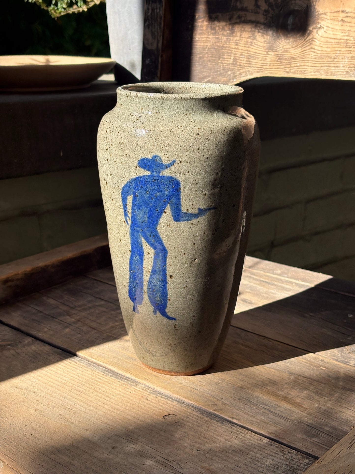 Cowboy Shootout vase