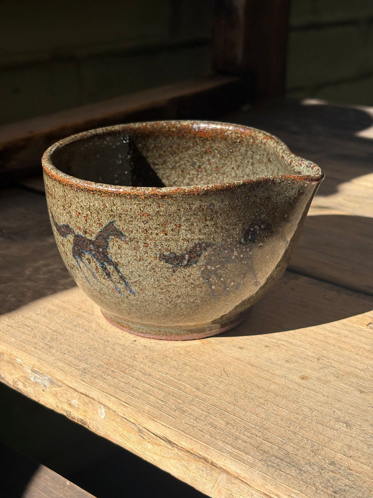 Running Horses matcha bowl