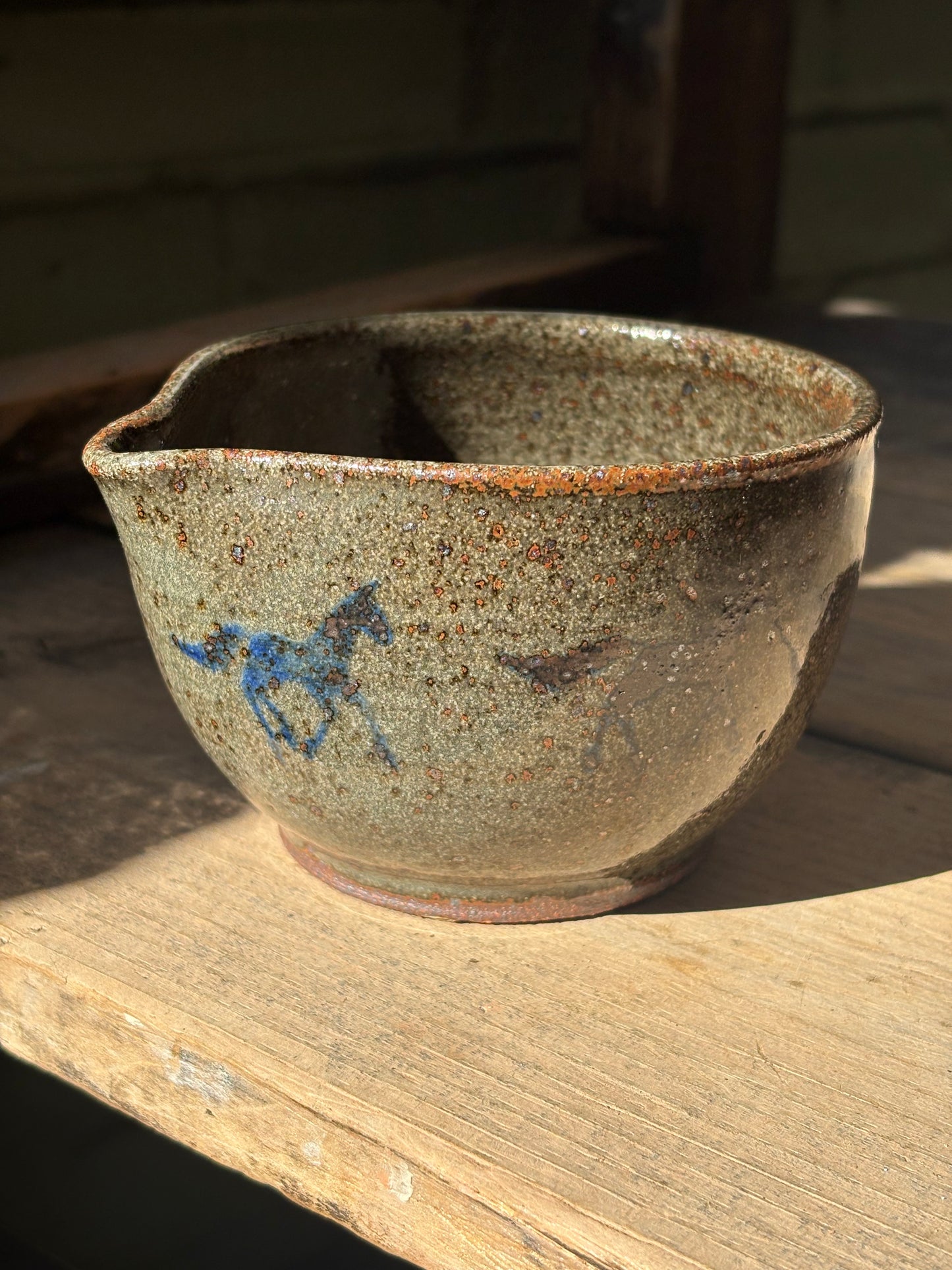 Running Horses matcha bowl