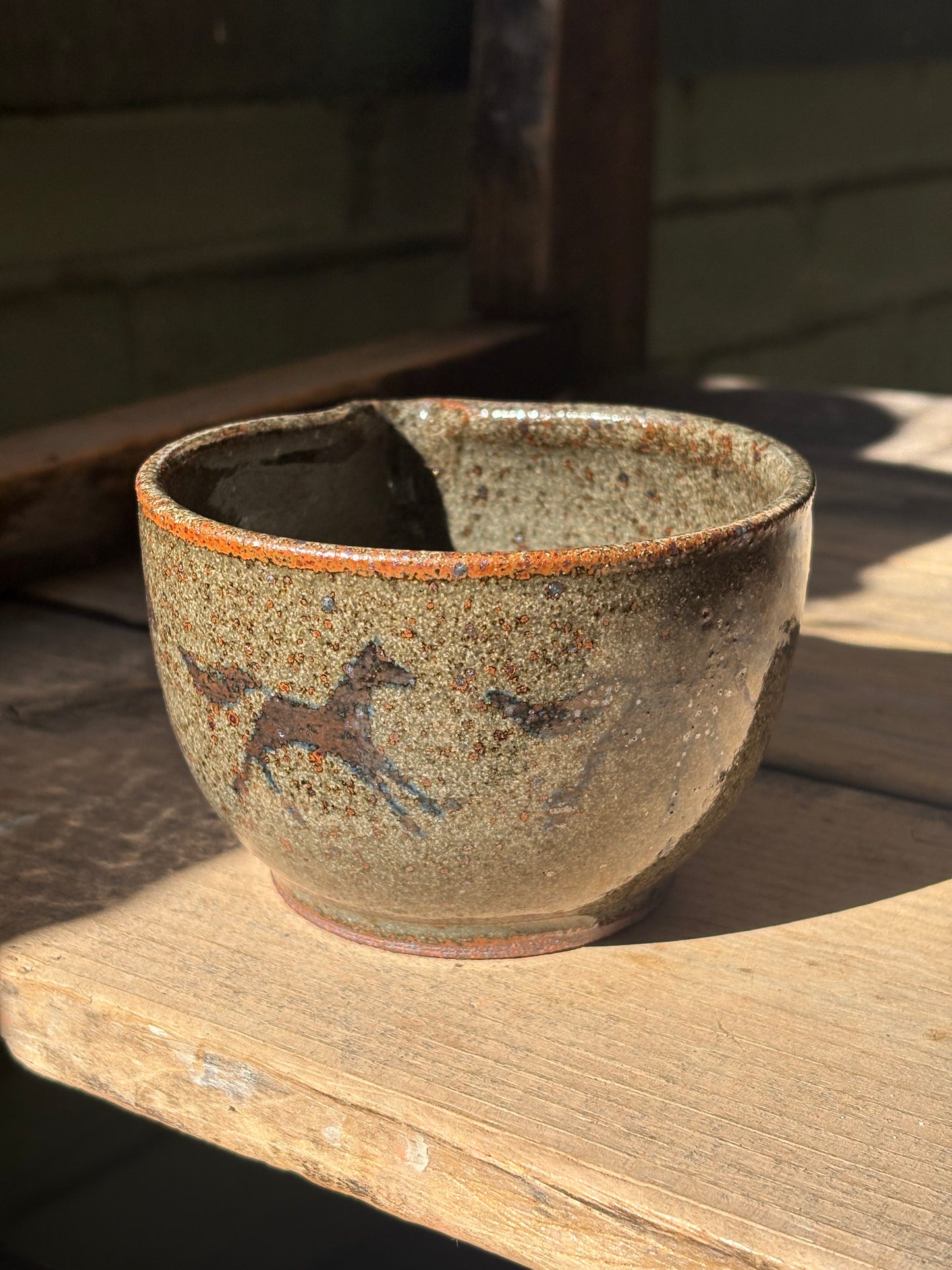 Running Horses matcha bowl
