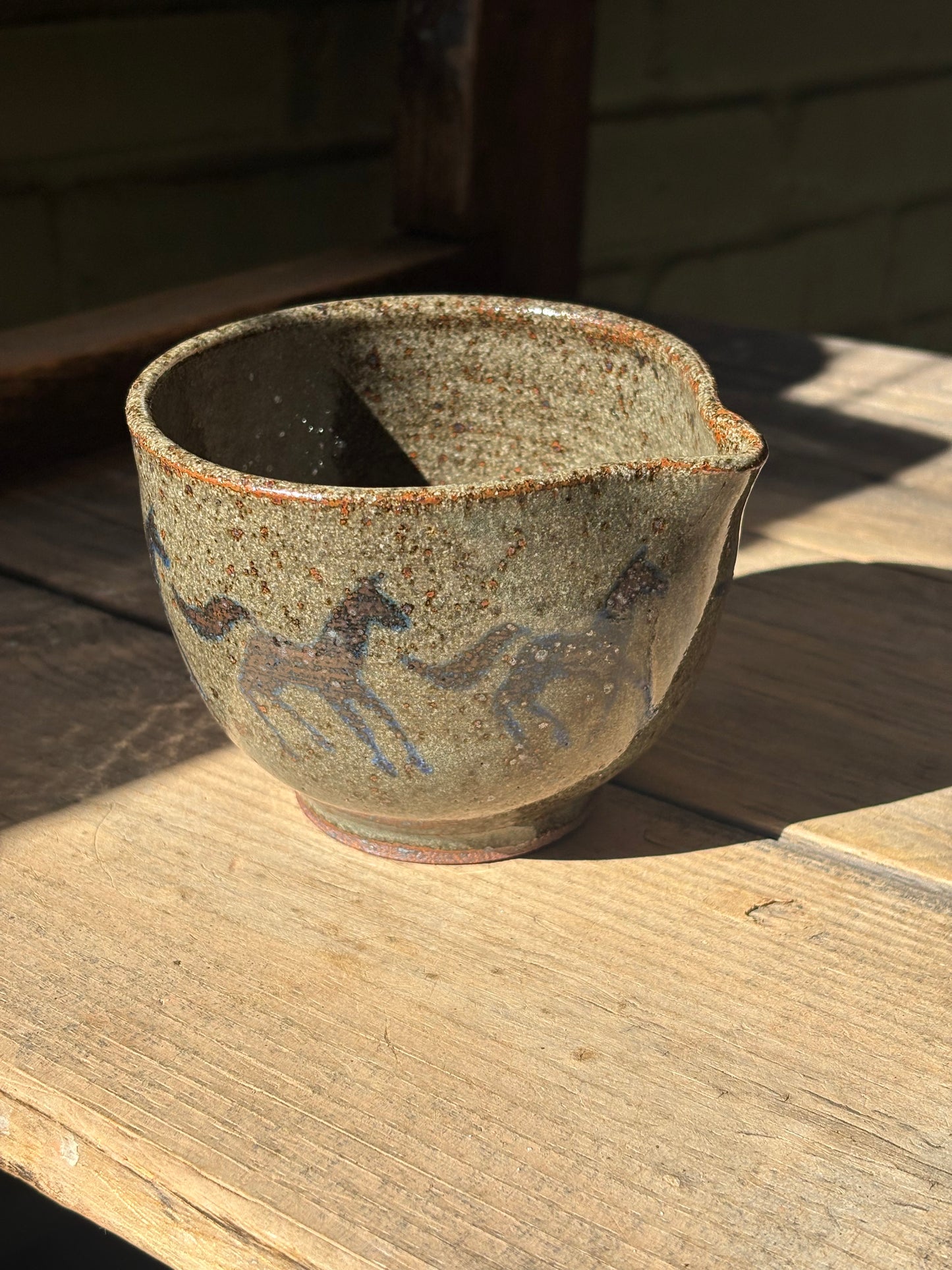 Running Horses matcha bowl