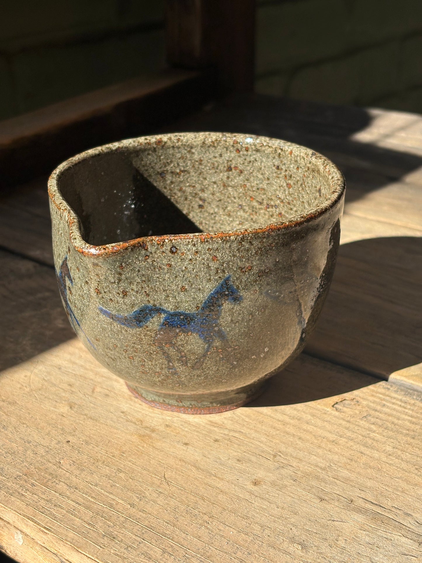 Running Horses matcha bowl