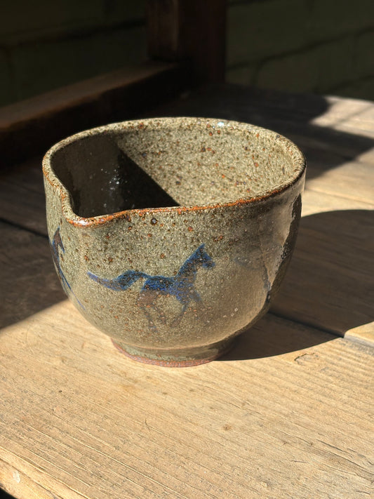Running Horses matcha bowl