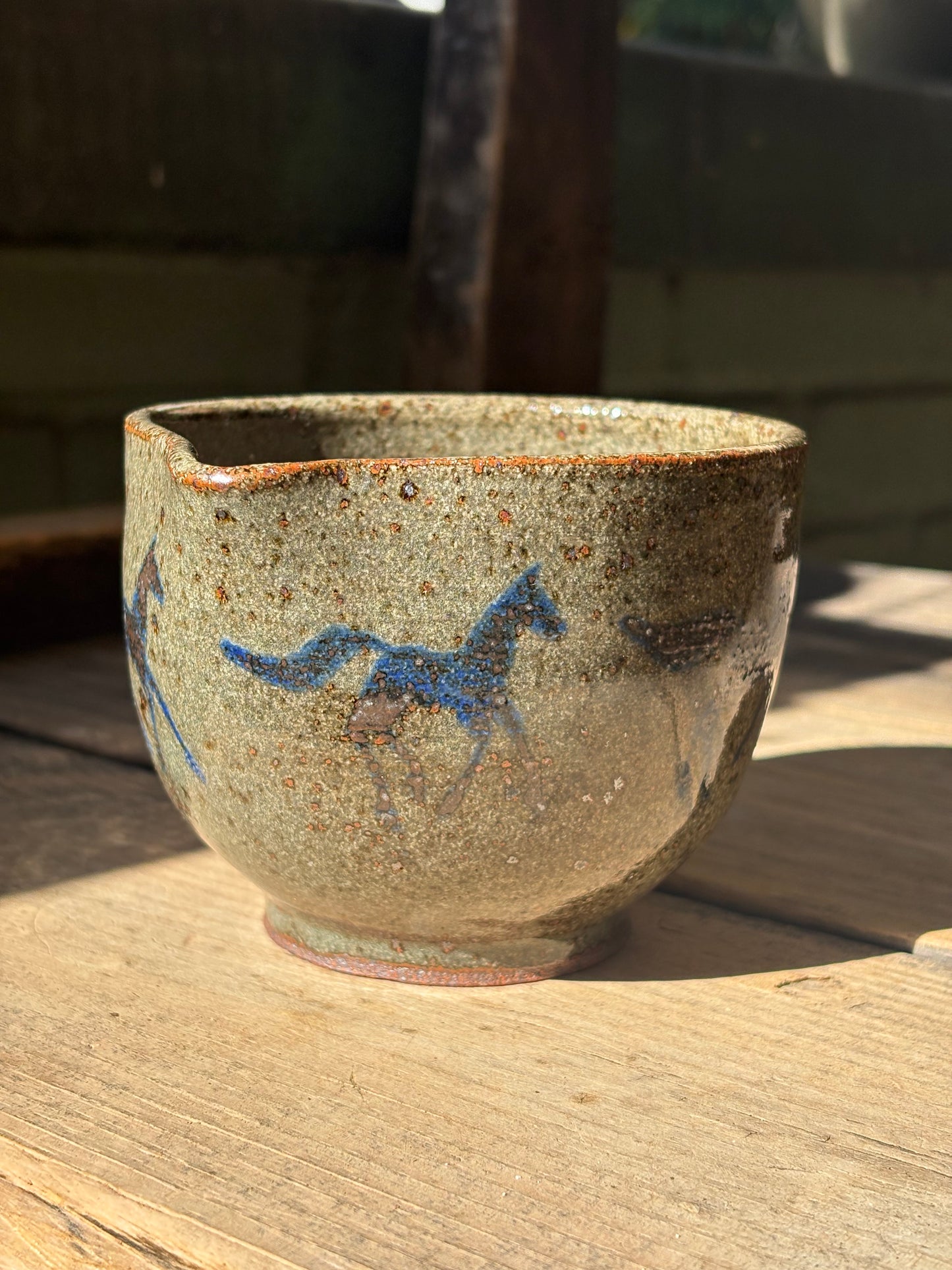 Running Horses matcha bowl